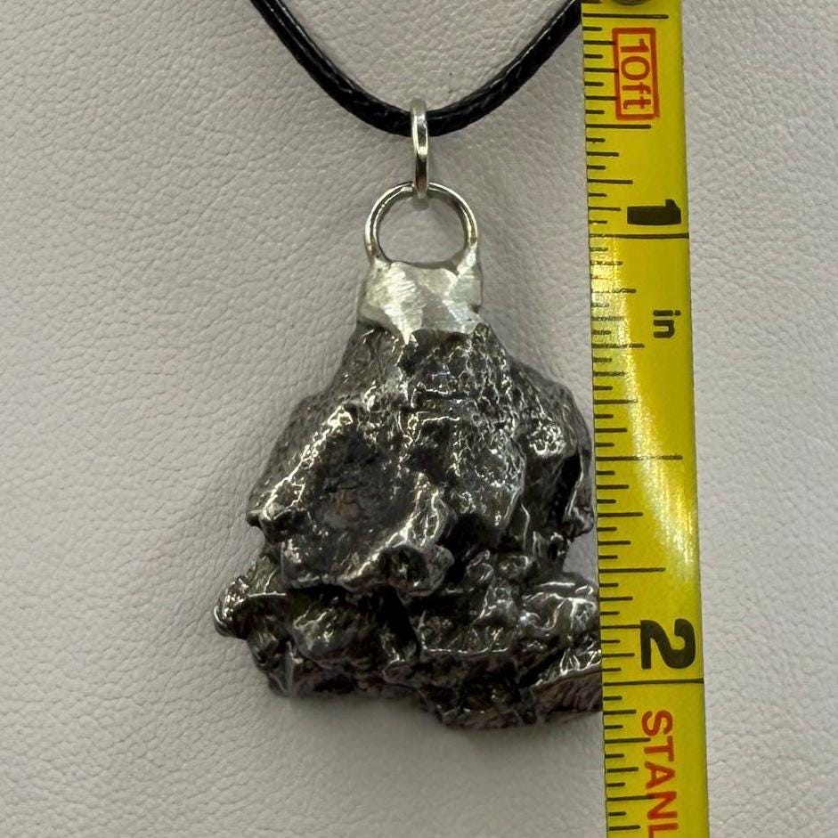 Beautiful Meteorite Campo del Cielo Pendant 18.24 grams, Astronomy Gift, Authentic Meteorite, Meteorite Jewelry, Meteorite Pendant, COA