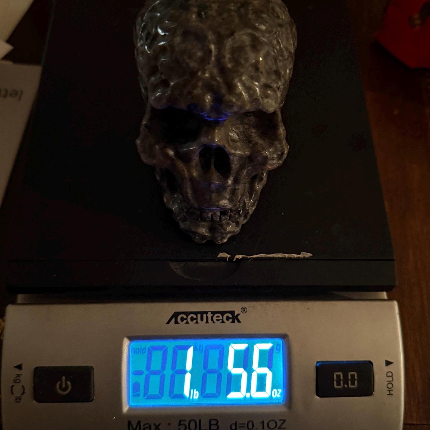 Yooperlite Skull, Handmade Skull, Stone Skull, Home Decor, Office Decor, Skull Collection, UV Stone, Michigan Yooperlite, 1 lb 5.6 ounces