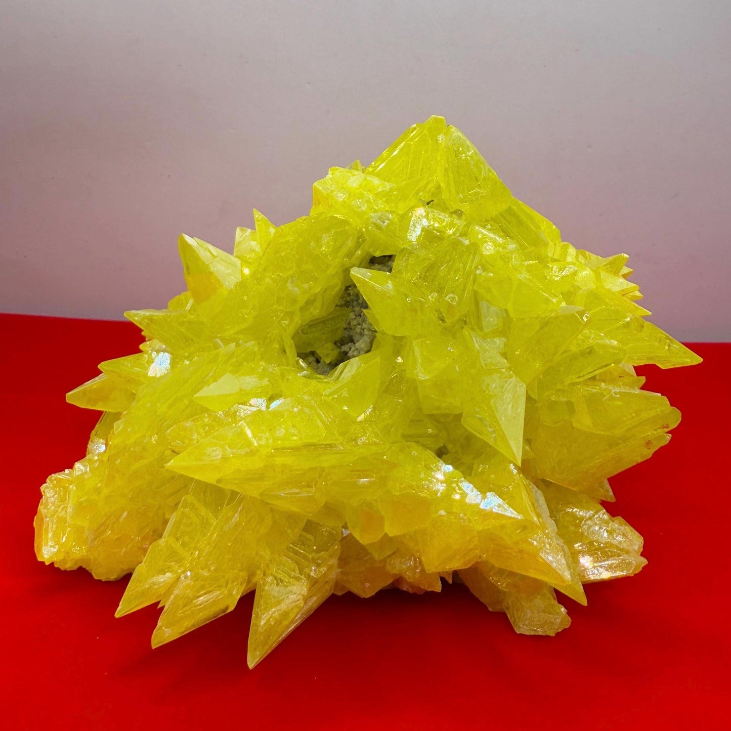 Sulfur Crystal, Beautiful Elestial Sulfur Crystal, Yellow Crystal, Creativity, Crystal Collection, Spiked Sulfur Crystal, 1 lb 8.9 ounces