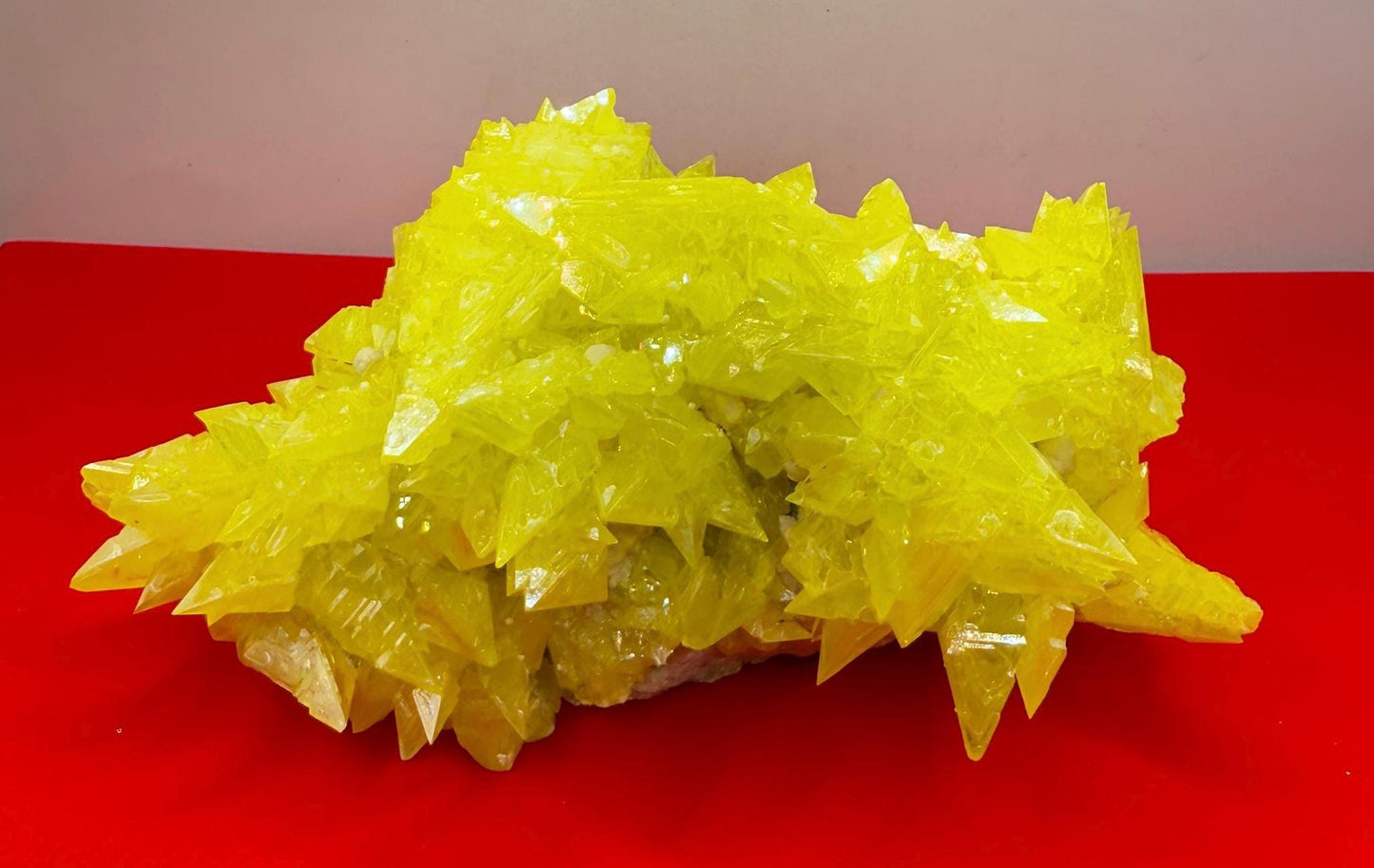 Sulfur Crystal, Beautiful Elestial Sulfur Crystal, Yellow Crystal, Creativity, Crystal Collection, Spiked Sulfur Crystal, 1 lb 14.6 ounces