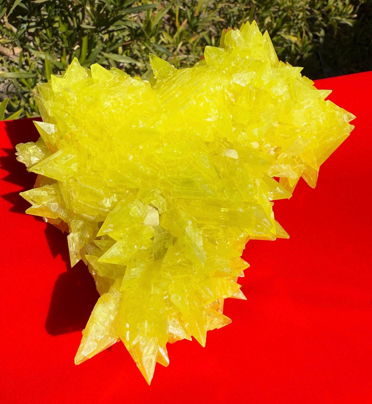 Sulfur Crystal, Beautiful Elestial Sulfur Crystal, Yellow Crystal, Creativity, Crystal Collection, Spiked Sulfur Crystal, 1 lb 14.6 ounces