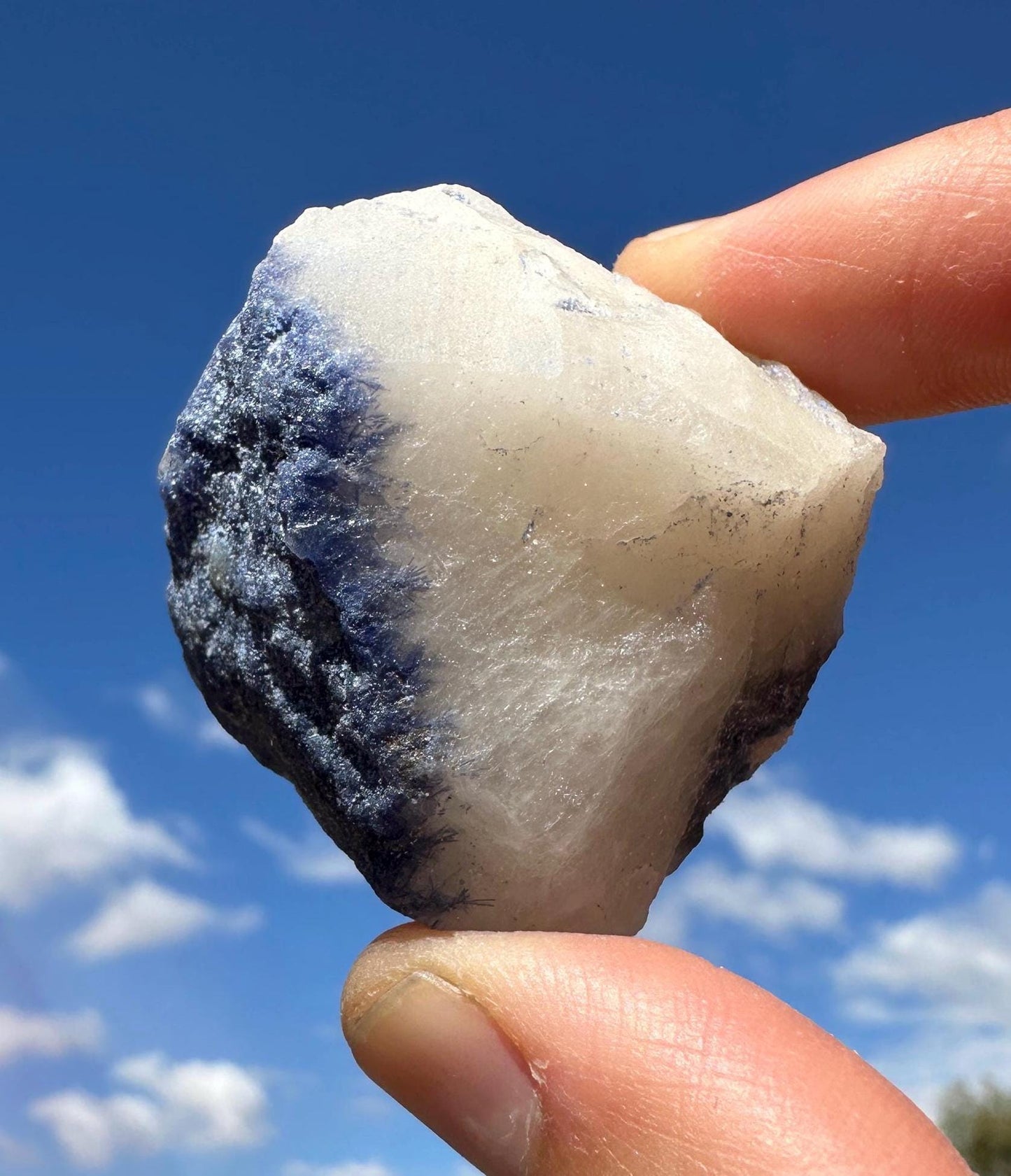 Natural Raw Dumortierite Crystal, 58.72 Grams, Bahia, Brazil – Vibrant Blue Mineral Specimen for Collectors, Jewelry, Healing Crystal