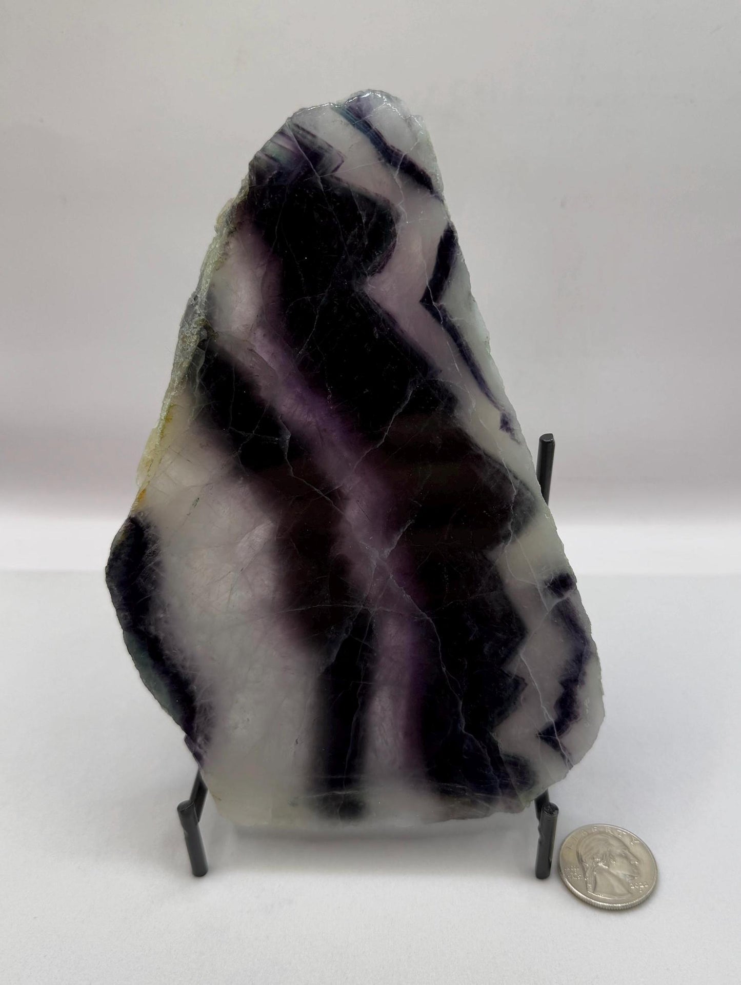 High Quality Fluorite Slab, Fluorite Slice, Rock Collection, Home Decor, Office Decor, Natural Crystal, Energy Work, 1 lb 4.2 ounces