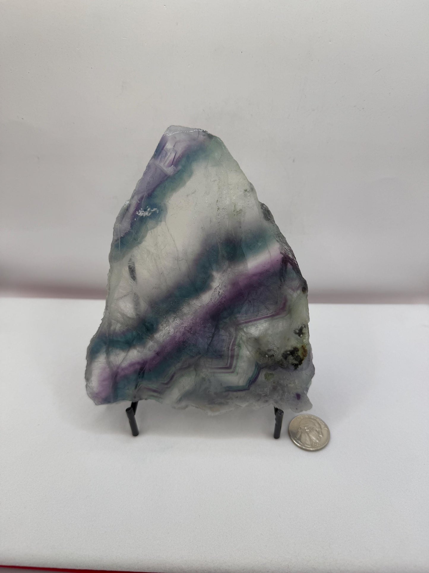 High Quality Fluorite Slab, Fluorite Slice, Rock Collection, Home Decor, Office Decor, Natural Crystal, Energy Work, 1 lb 3.5 ounces