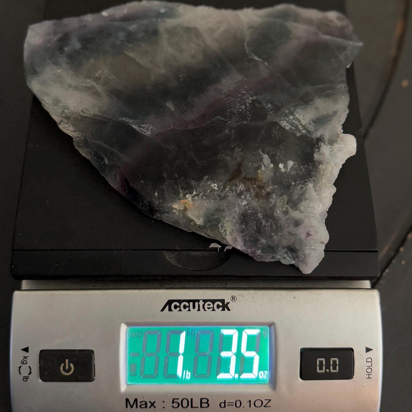 High Quality Fluorite Slab, Fluorite Slice, Rock Collection, Home Decor, Office Decor, Natural Crystal, Energy Work, 1 lb 3.5 ounces