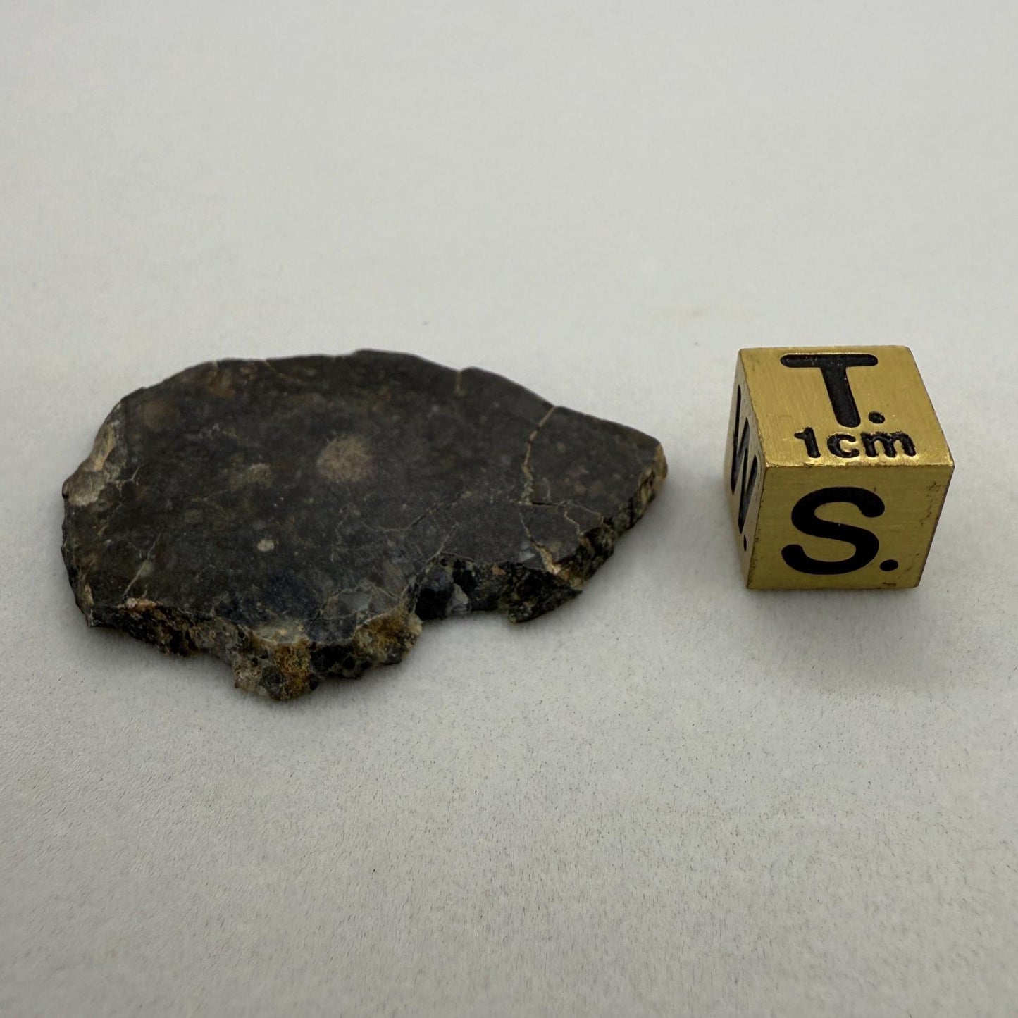 NWA 11182 Moon/Lunar Slice, Moon Rock, Moon Meteorite, Lunar Feldspathic Breccia, Meteorite Collection, Space Gift, Astronomy Gift, 5.11g