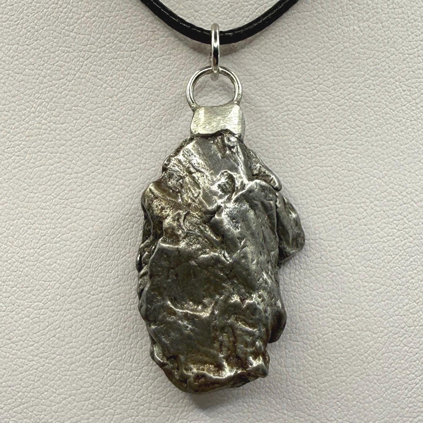 Beautiful Meteorite Campo del Cielo Pendant, 19.41 grams, Astronomy Gift, Authentic Meteorite, Meteorite Jewelry, Meteorite Pendant, COA