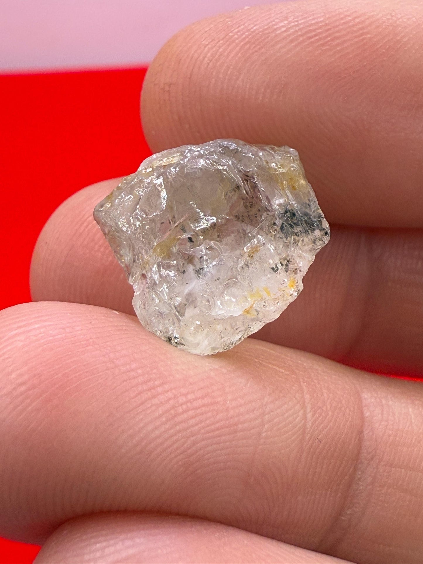 Beautiful Phenacite|Phenakite Crystal, Gold Colored Specks, Authentic Phenacite, Awakening, Brazilian Phenacite, 2.92 grams, 14.6 Carats