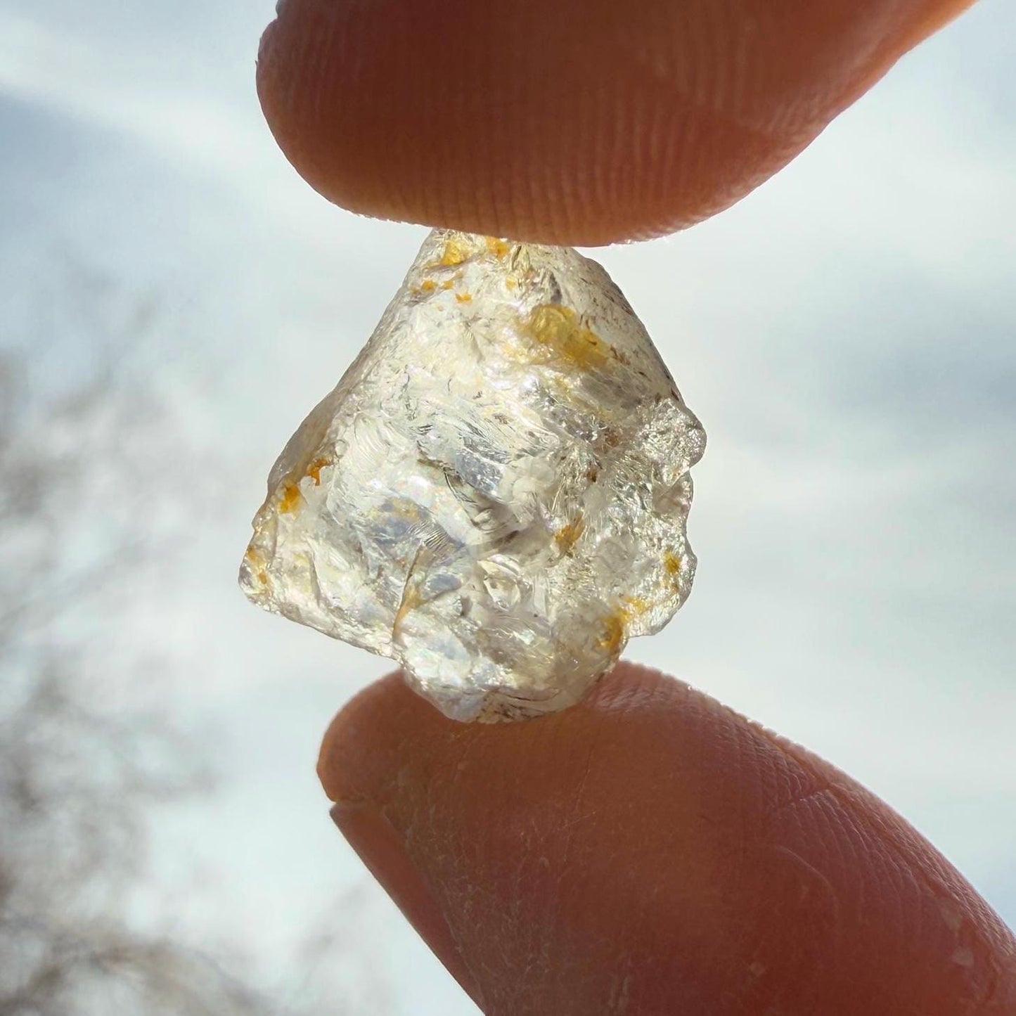 Beautiful Phenacite|Phenakite Crystal, Gold Colored Specks, Authentic Phenacite, Awakening, Brazilian Phenacite, 2.92 grams, 14.6 Carats