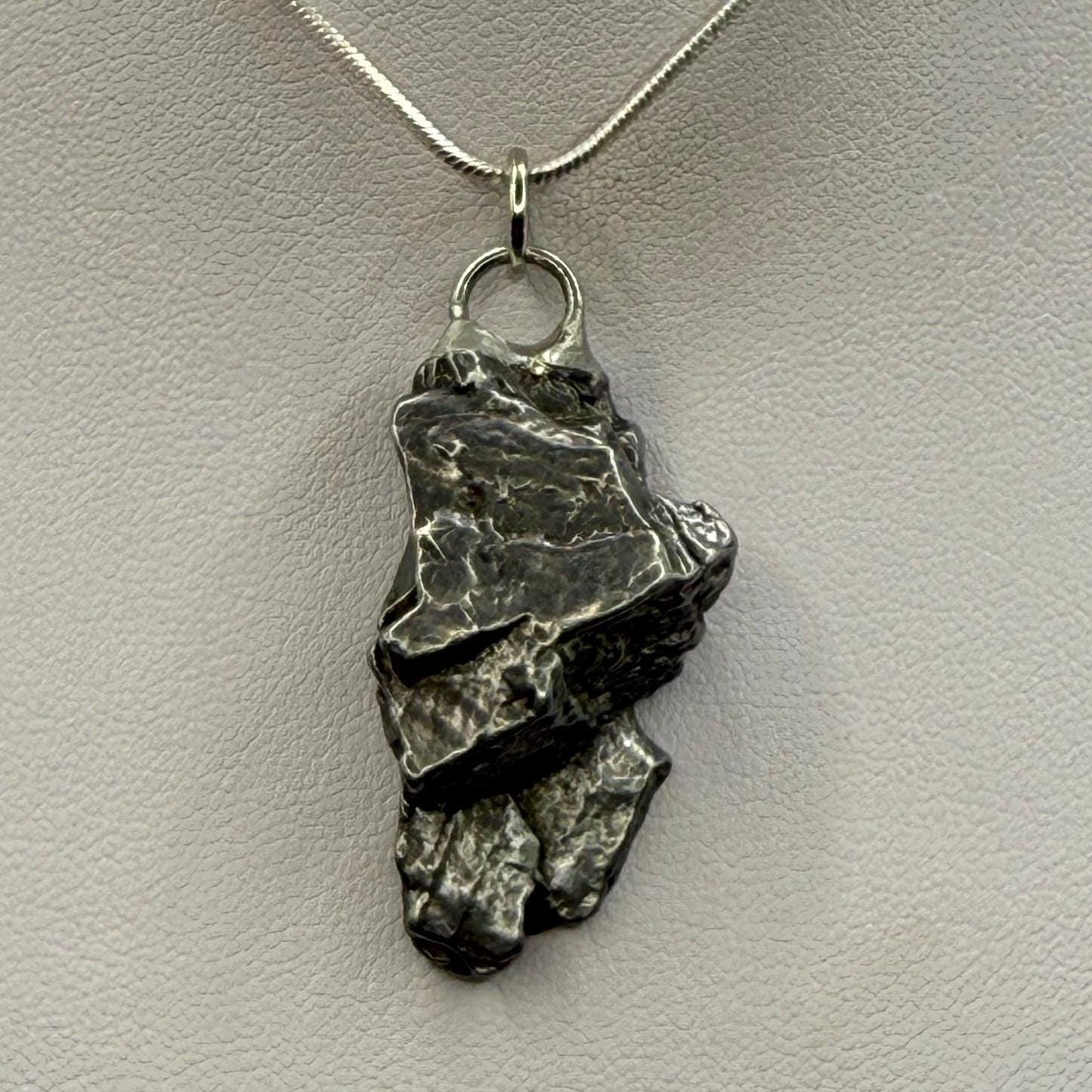 Beautiful Meteorite Campo del Cielo Pendant, 16.97 grams, Astronomy Gift, Authentic Meteorite, Meteorite Jewelry, Meteorite Pendant, COA