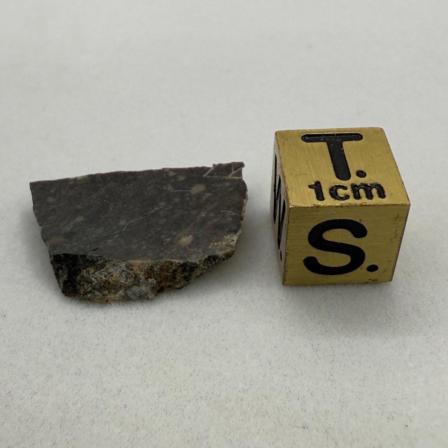 NWA 11182 Moon/Lunar Slice, Moon Rock, Moon Meteorite, Lunar Feldspathic Breccia, Meteorite Collection, Space Gift, Astronomy Gift, 1.55g