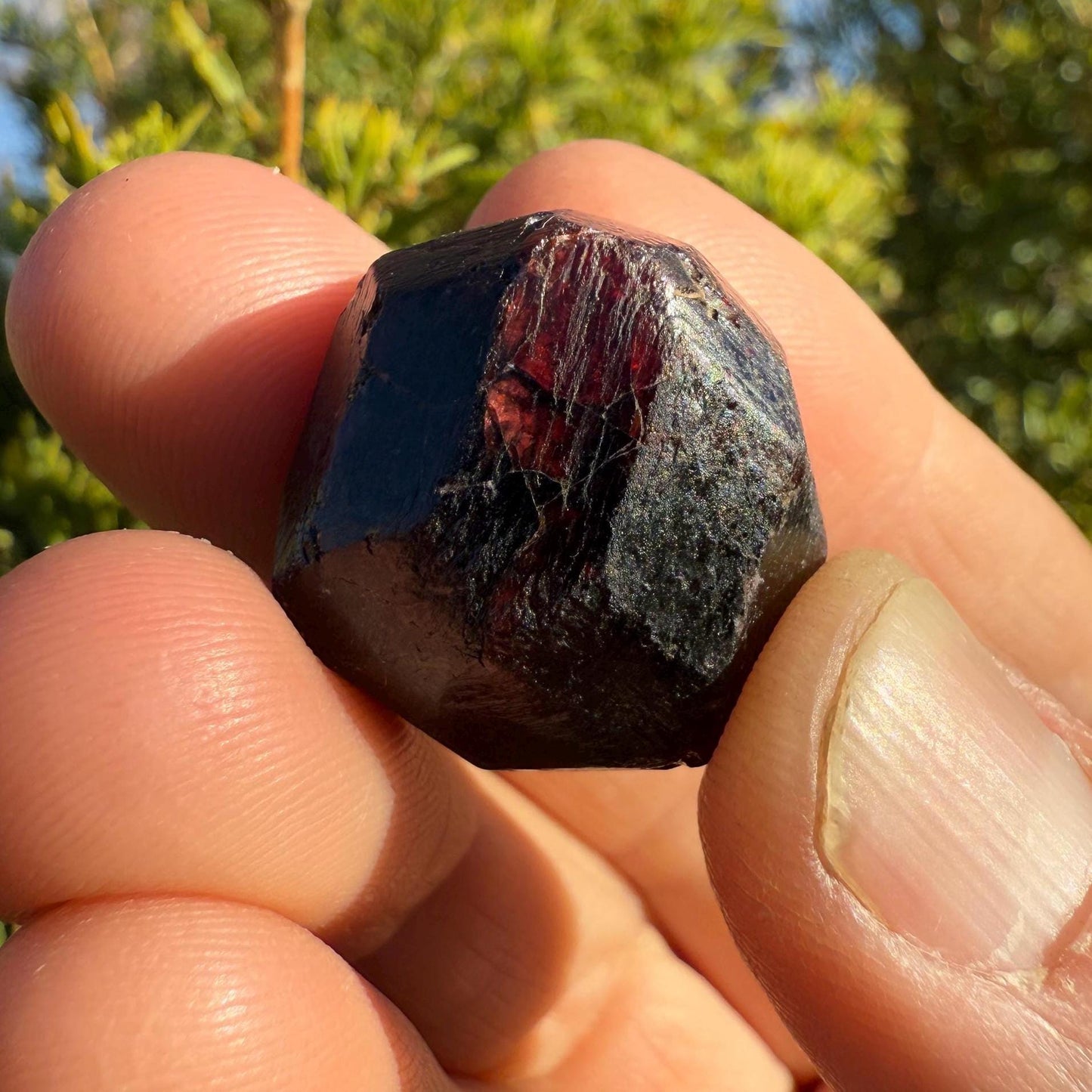 Almandine Garnet, Garnet, Morocco, Natural Garnet, Authentic, Manifestation, Protection, Rock Collection, Dodecahedron, 25.40 grams