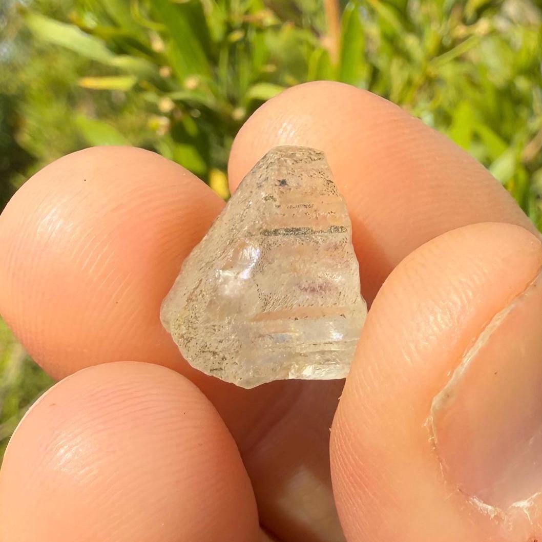 Beautiful Phenacite|Phenakite Crystal, Gold Colored Specks, Authentic Phenacite, Awakening, Brazilian Phenacite, 2.92 grams, 14.6 Carats