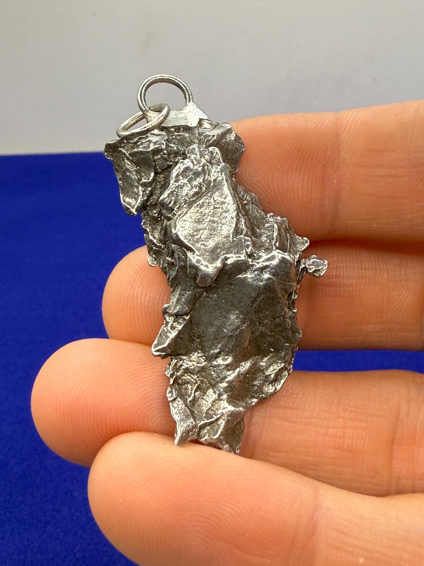 Beautiful Meteorite Campo del Cielo Pendant 13.52 Grams, Astronomy Gift, Authentic Meteorite, Meteorite Jewelry, Meteorite Pendant, COA