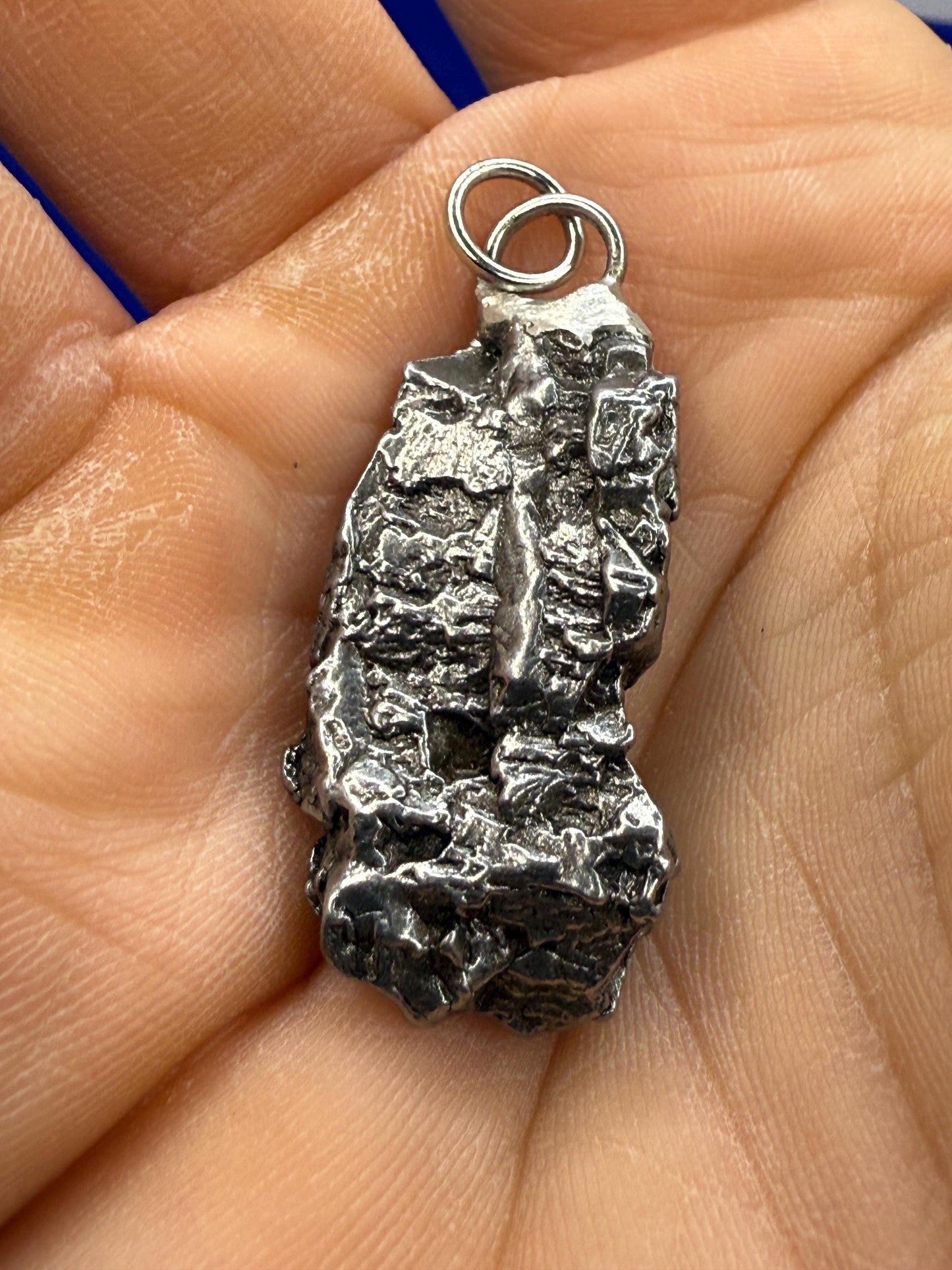 Beautiful Meteorite Campo del Cielo Pendant, 14.64 Grams, Astronomy Gift, Authentic Meteorite, Meteorite Jewelry, Meteorite Pendant, COA