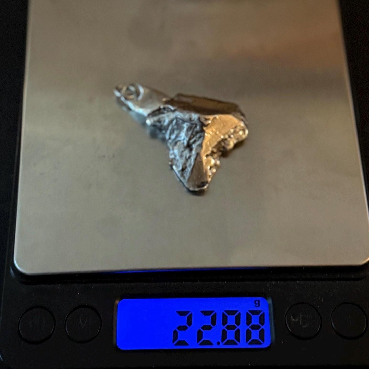 Beautiful Aletai Meteorite Pendant, 22.88 grams, Astronomy Gift, Authentic Meteorite, Meteorite Jewelry, Meteorite Pendant, COA, Space Gift