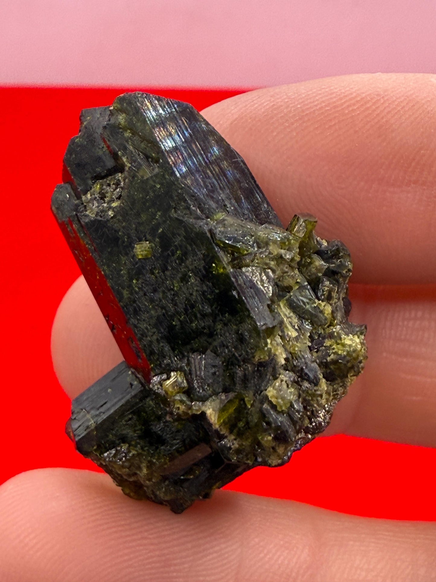 Epidote Crystal Specimen, Epodite, Peruvian Epidote, Crystal Collection, Manifestation, Home Decor, Reiki Healing, 13.90 Grams