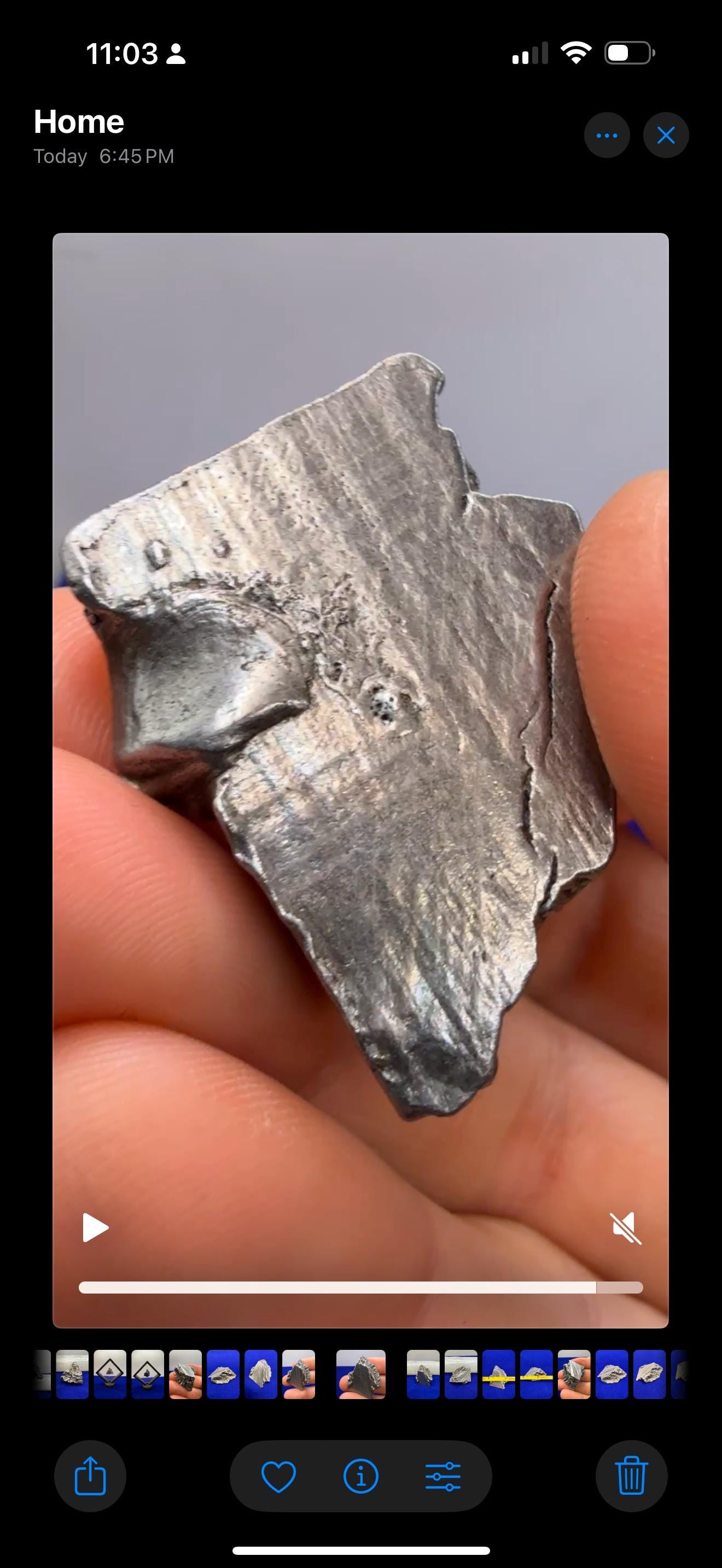 Beautiful Aletai Meteorite Specimen, 29.87 grams, COA, Meteorite Collection, Astronomy Gift, Authentic Iron Meteorite, Space Gift, Space