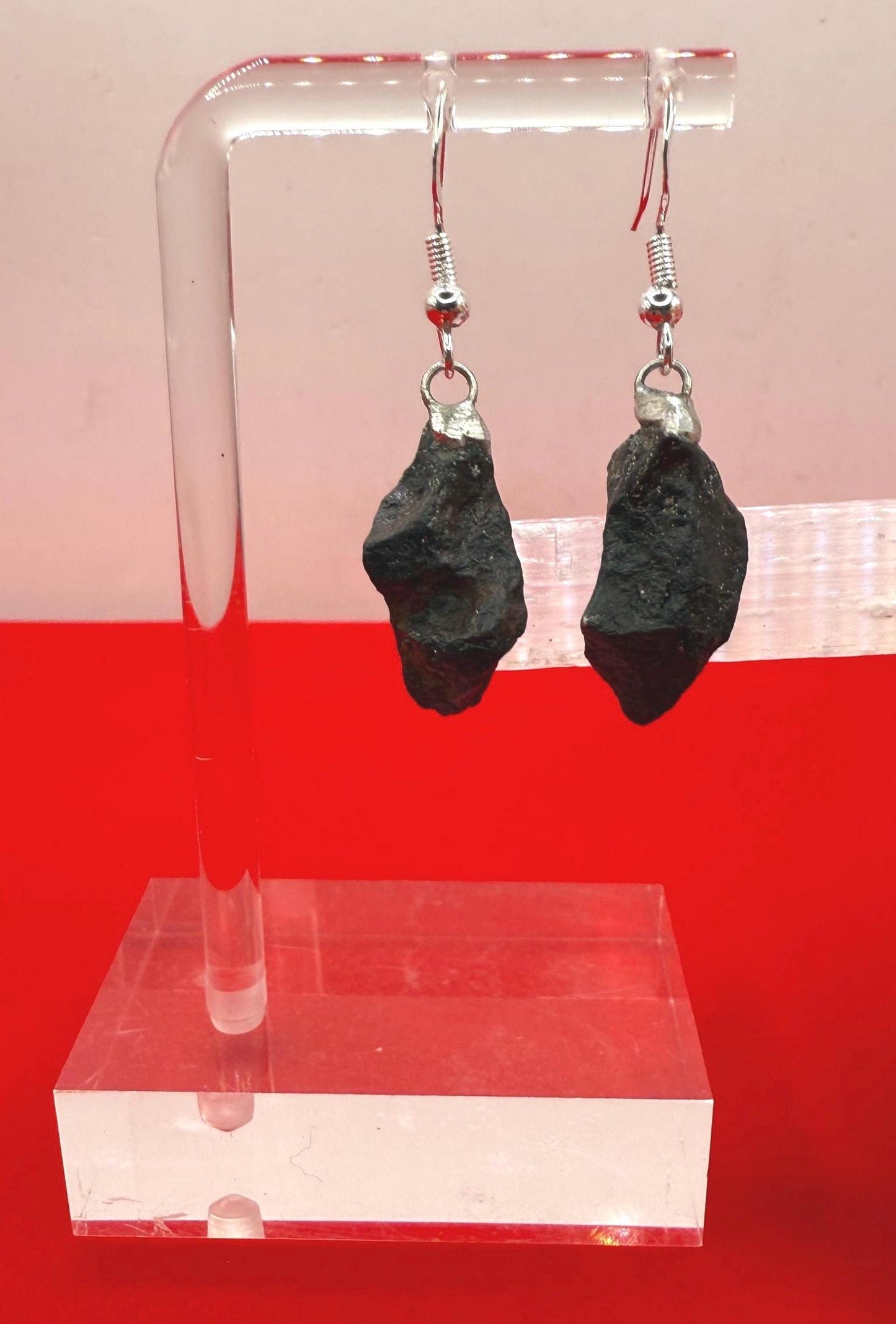 Canyon Diablo Meteorite Earings, Meteorite Earings, Fishhook Earrings, Space Jewelry, Dangle Earrings, Handmade Earrings, 9.18 Grams
