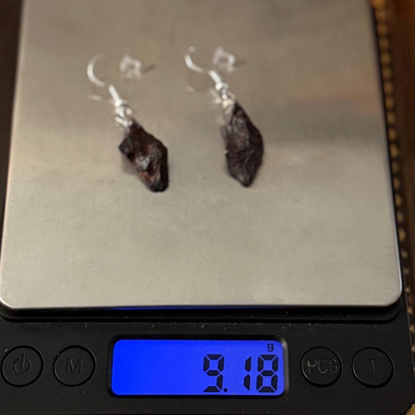 Canyon Diablo Meteorite Earings, Meteorite Earings, Fishhook Earrings, Space Jewelry, Dangle Earrings, Handmade Earrings, 9.18 Grams