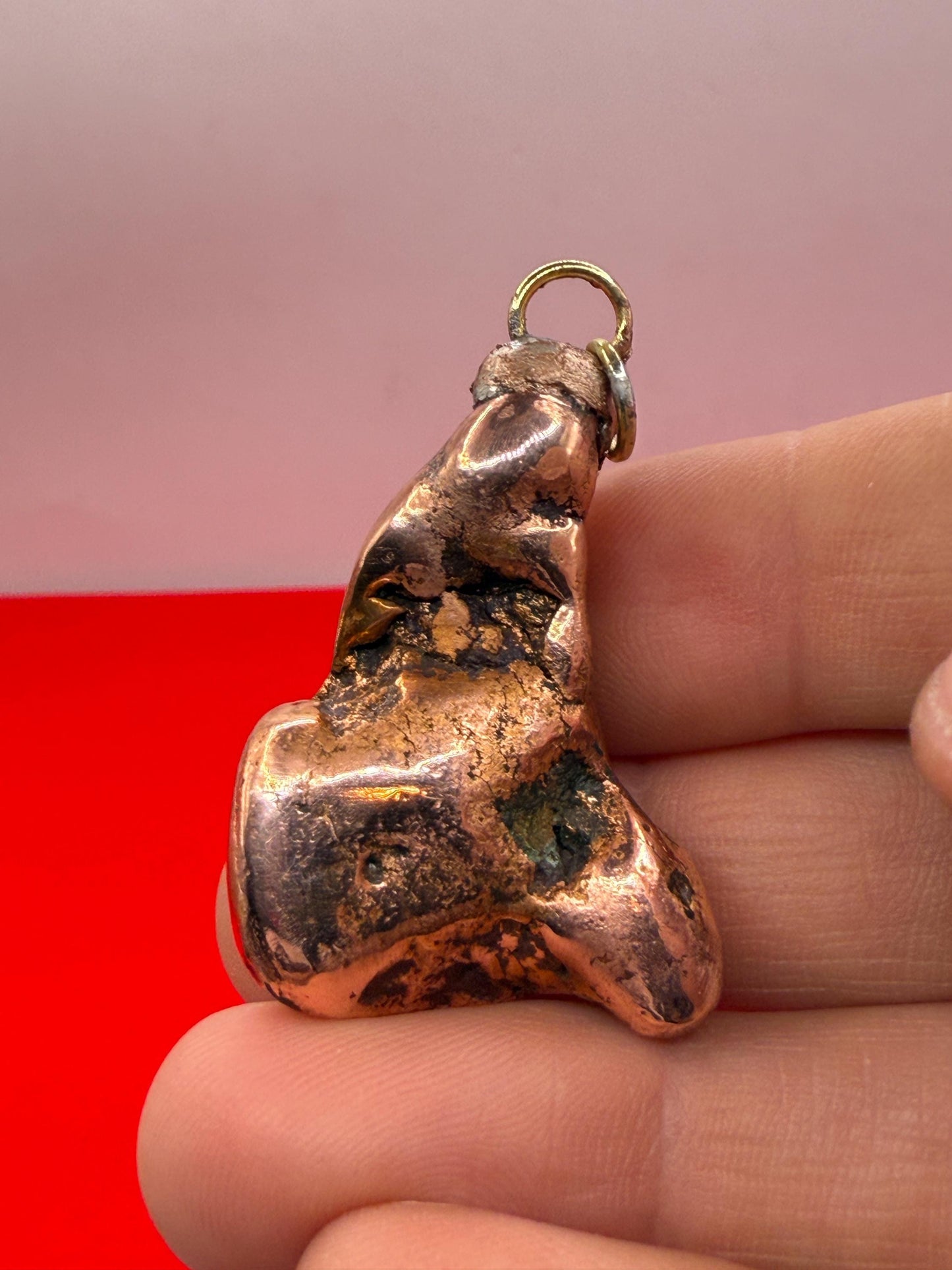 Copper Nugget Pendant, Copper Pendant, Michigan Copper, Michigan Float Copper, Handmade Pendant, Michigan Gift, Copper Jewelry, 33.90 grams