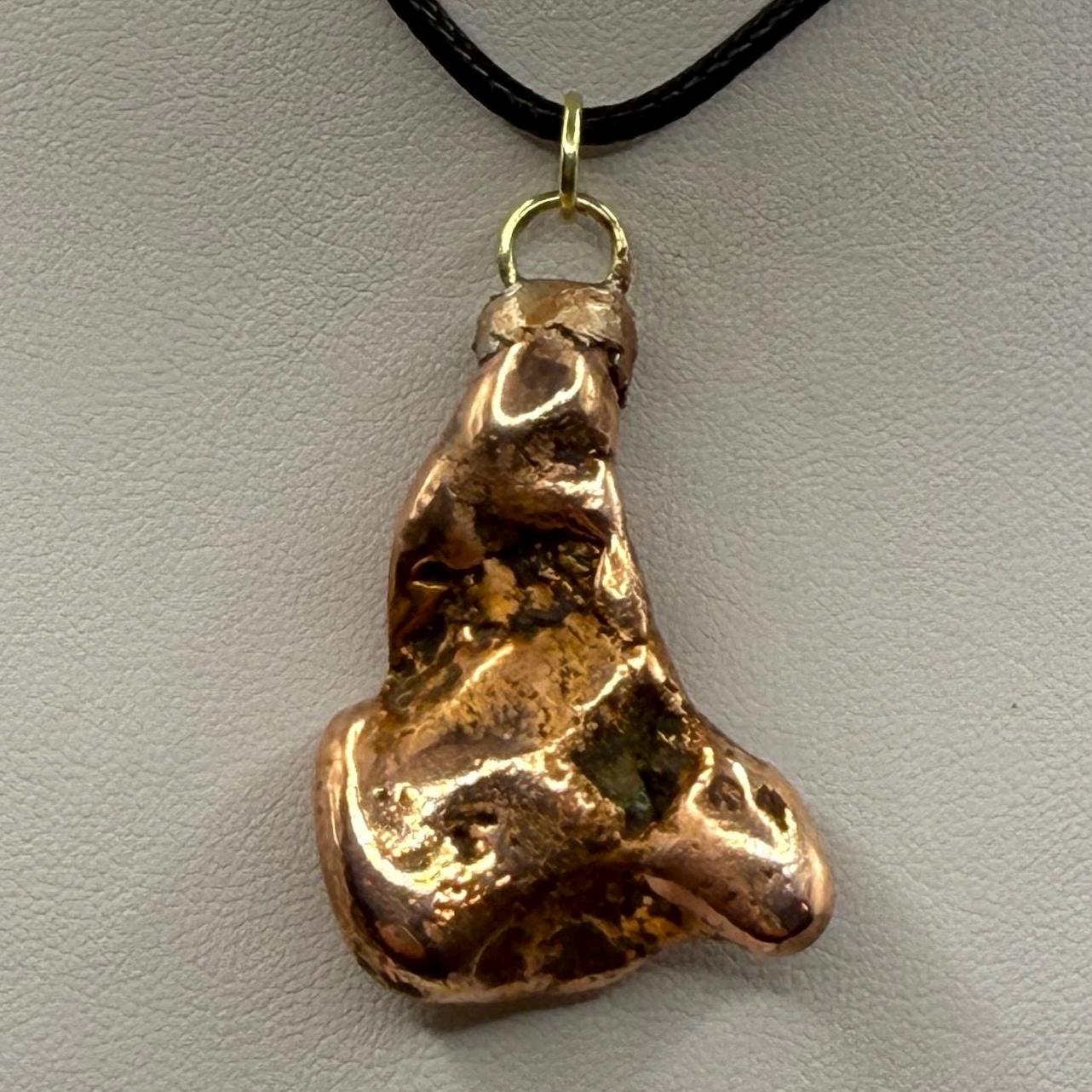 Copper Nugget Pendant, Copper Pendant, Michigan Copper, Michigan Float Copper, Handmade Pendant, Michigan Gift, Copper Jewelry, 33.90 grams