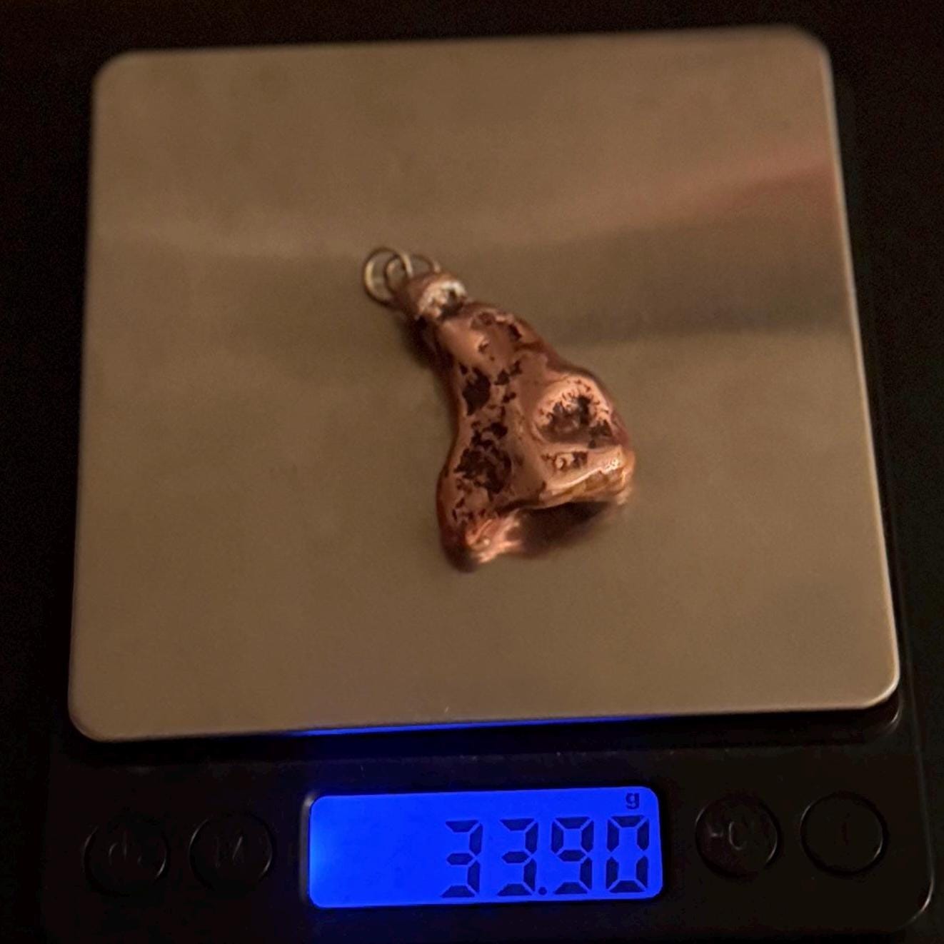 Copper Nugget Pendant, Copper Pendant, Michigan Copper, Michigan Float Copper, Handmade Pendant, Michigan Gift, Copper Jewelry, 33.90 grams