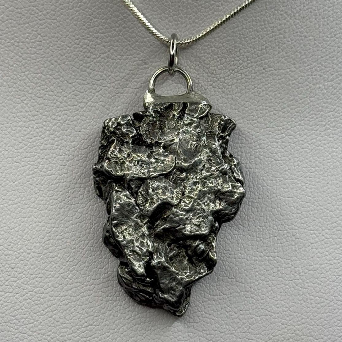 Beautiful Meteorite Campo del Cielo Pendant, 16.99 Grams, Astronomy Gift, Authentic Meteorite, Meteorite Jewelry, Meteorite Pendant, COA