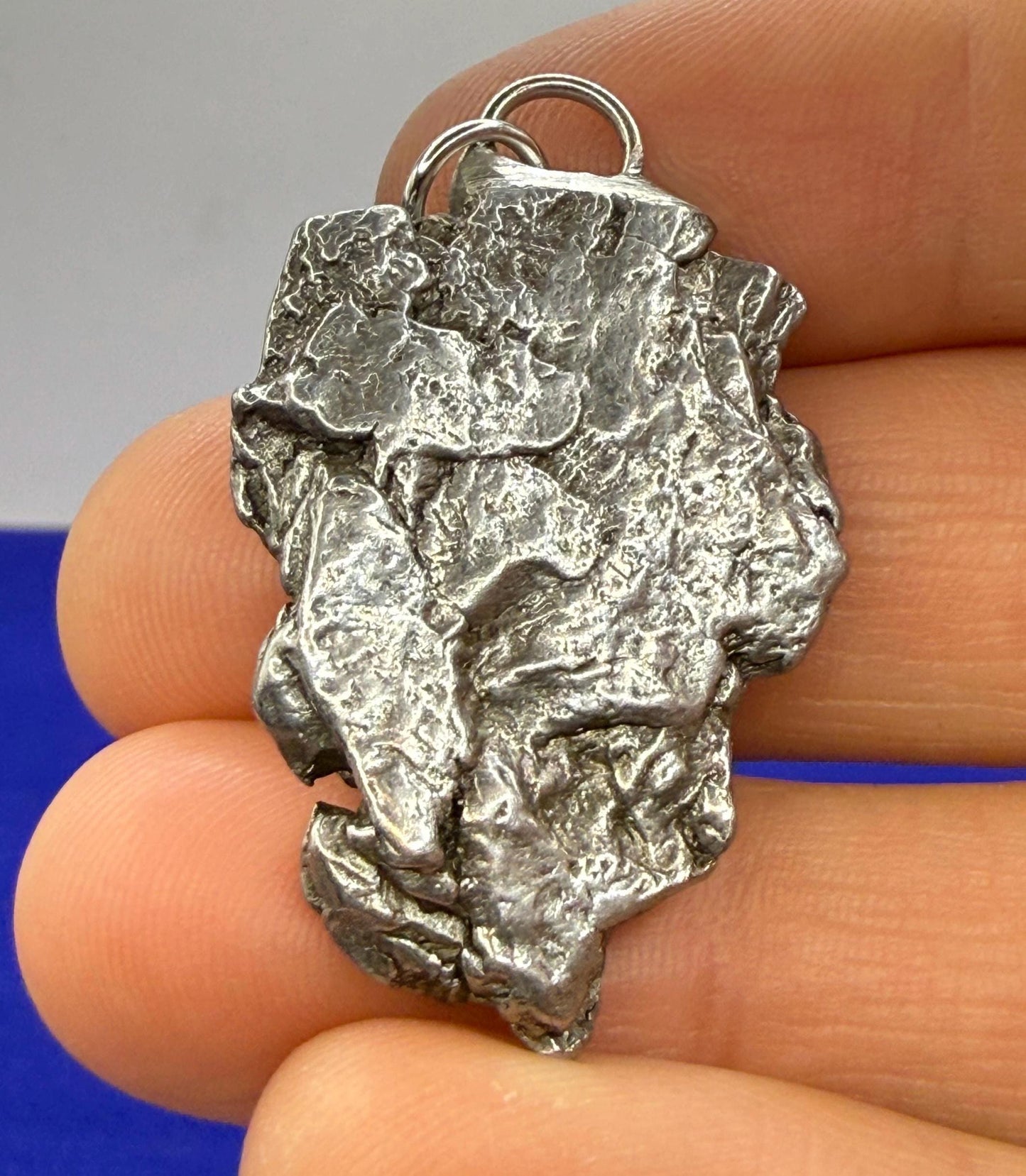 Beautiful Meteorite Campo del Cielo Pendant, 16.99 Grams, Astronomy Gift, Authentic Meteorite, Meteorite Jewelry, Meteorite Pendant, COA