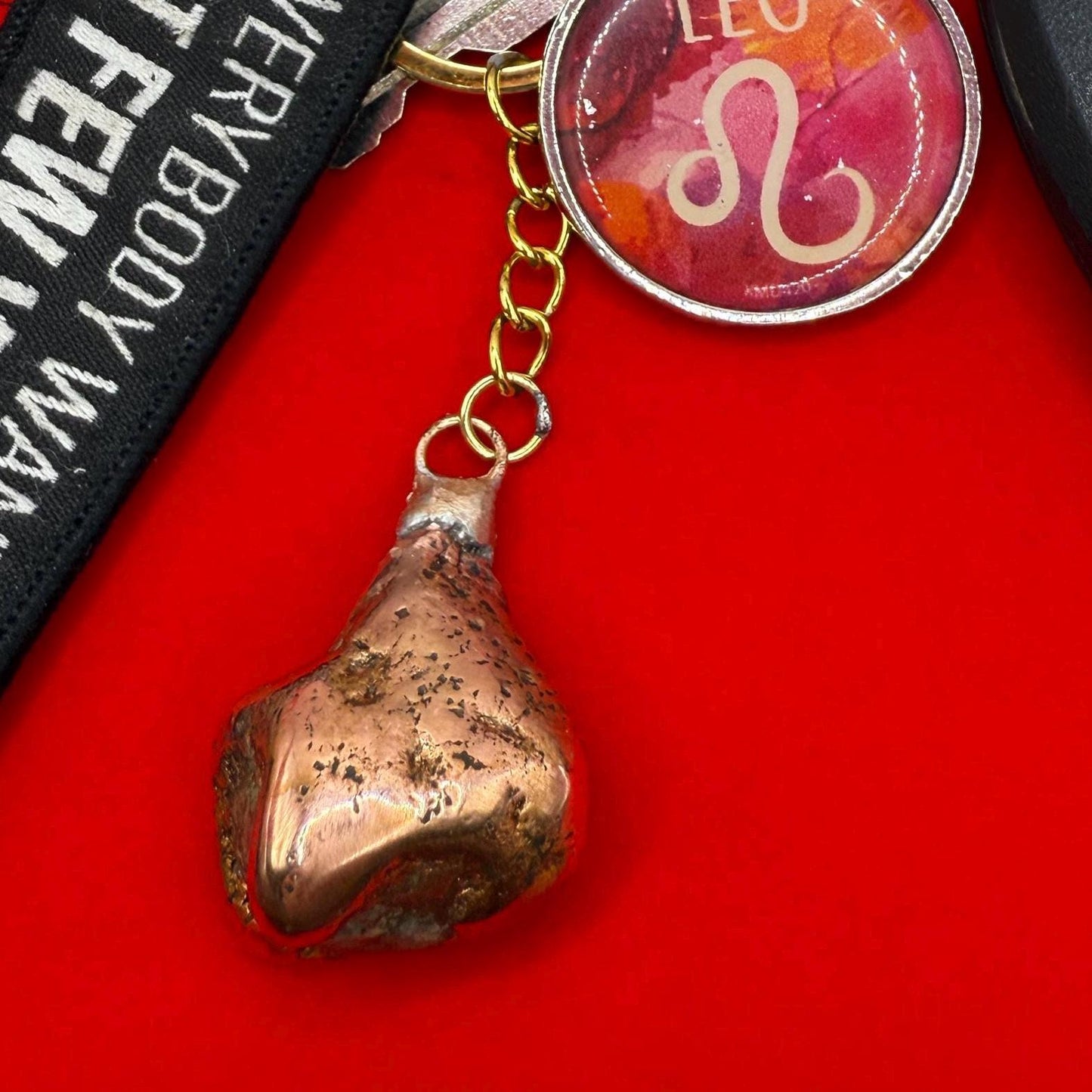 Copper Nugget Keychain, Copper Keychain, Michigan Copper, Michigan Float Copper, Handmade Keychain, Michigan Gift, Copper Accessories, 45.31