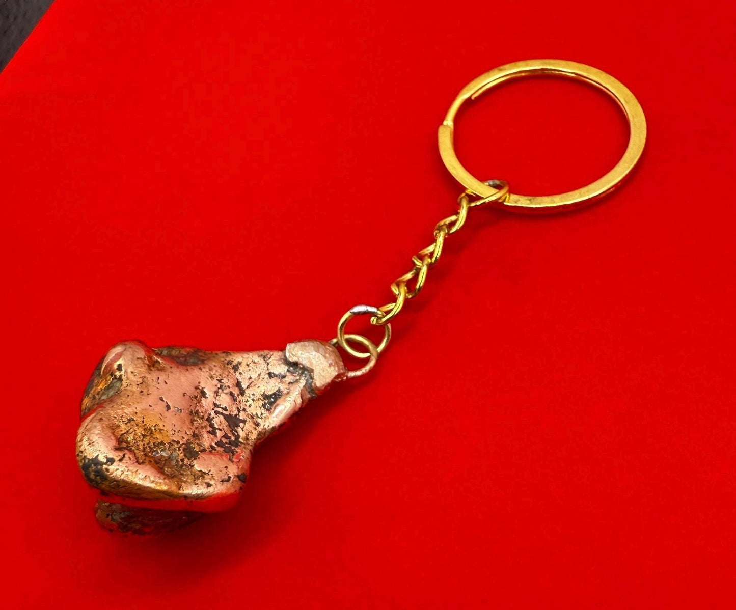 Copper Nugget Keychain, Copper Keychain, Michigan Copper, Michigan Float Copper, Handmade Keychain, Michigan Gift, Copper Accessories, 45.31