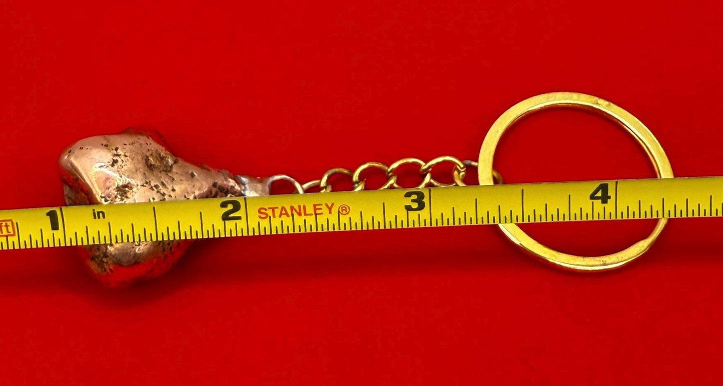 Copper Nugget Keychain, Copper Keychain, Michigan Copper, Michigan Float Copper, Handmade Keychain, Michigan Gift, Copper Accessories, 45.31