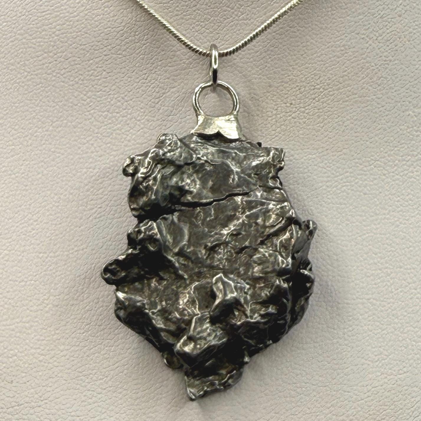 Beautiful Meteorite Campo del Cielo Pendant 20.81 Grams, Astronomy Gift, Authentic Meteorite, Meteorite Jewelry, Meteorite Pendant, COA