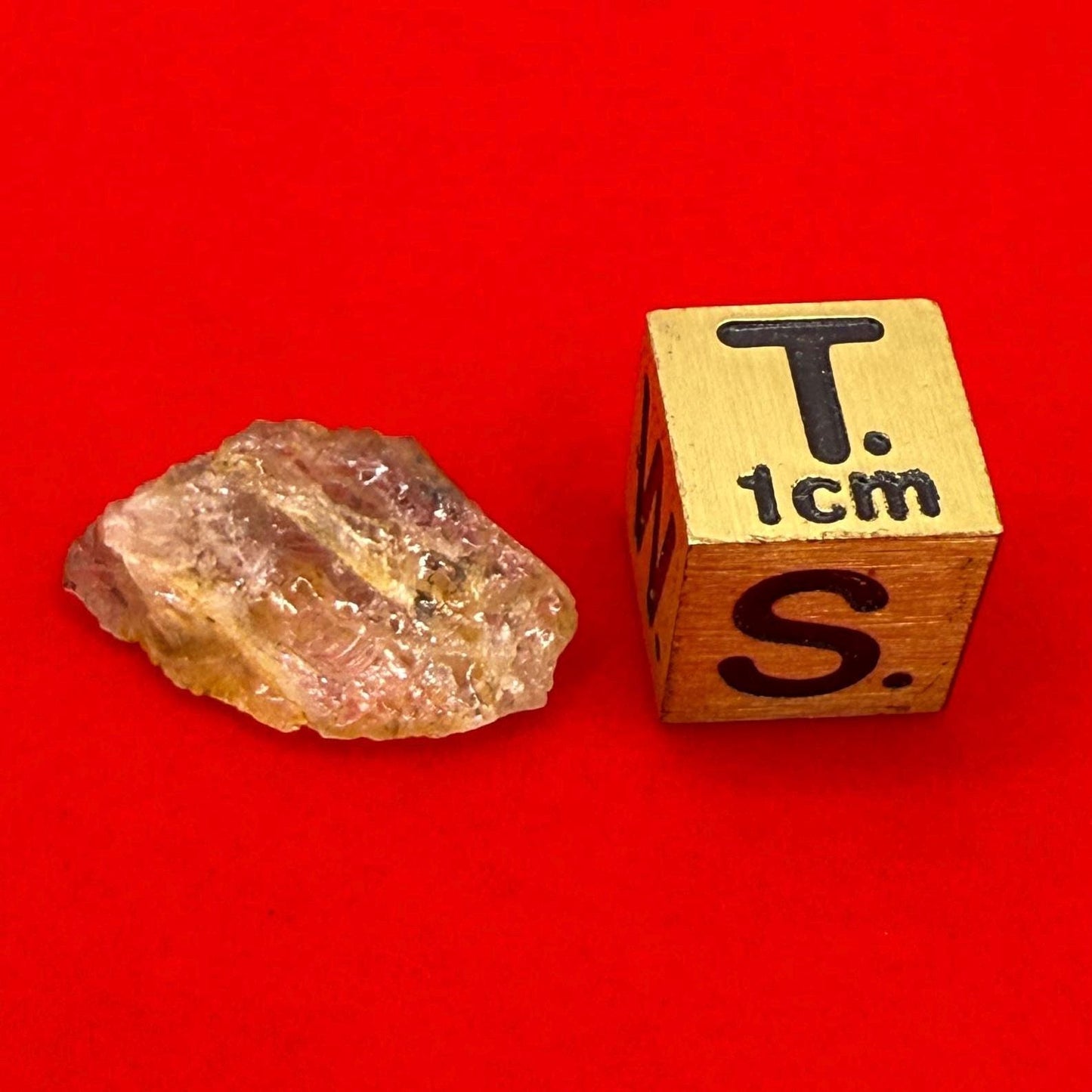 Rare Golden Brazilian Phenacite Crystal 0.85g, 4.25 carats, High-Vibration Energy Stone, Spiritual Growth, Transformation, and Meditation