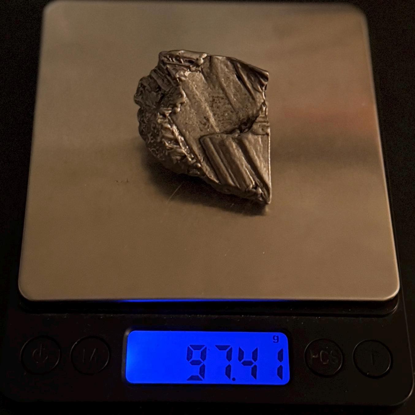 Beautiful Aletai Meteorite Specimen, 97.41 grams, COA, Meteorite Collection, Astronomy Gift, Authentic Iron Meteorite, Space Gift, Space