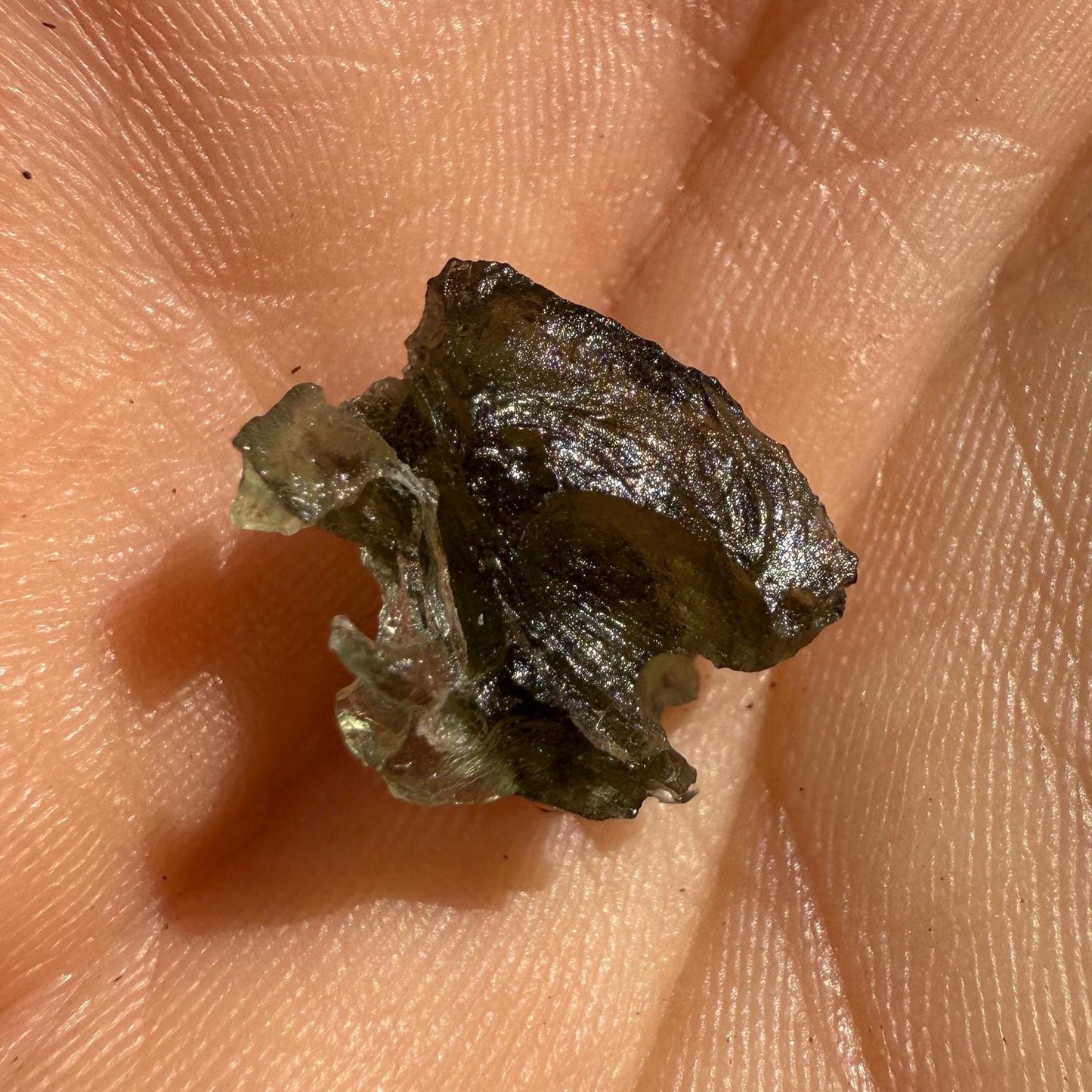 Moldavite Tektite Specimen, High Quality, Transformation, Manifestation, Reiki, Authentic Moldavite Specimen, 0.91 grams|4.55 carats