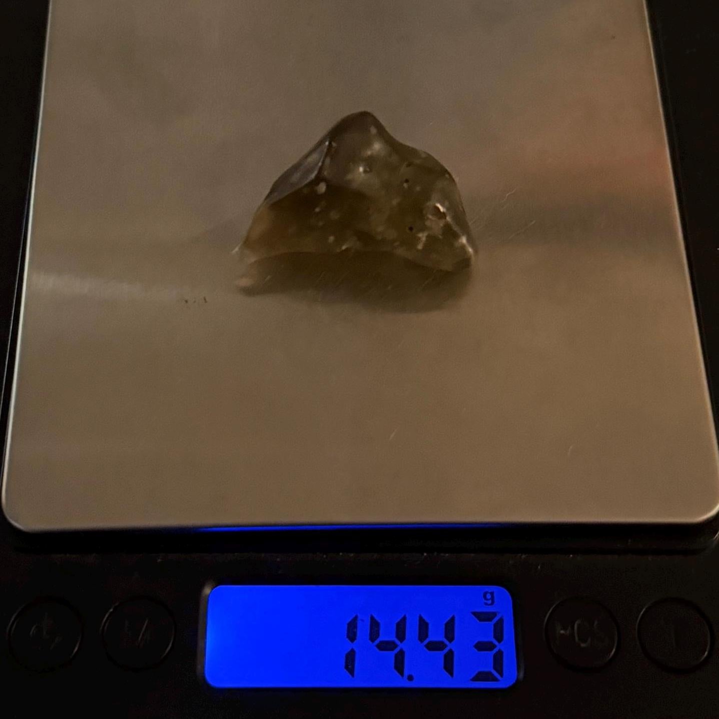 Libyan Desert Glass, Rare Green Color, Reiki, Libyan Gold Tektite, Golden Moldavite, Manifestation, Astronomy Gift, 14.43 grams