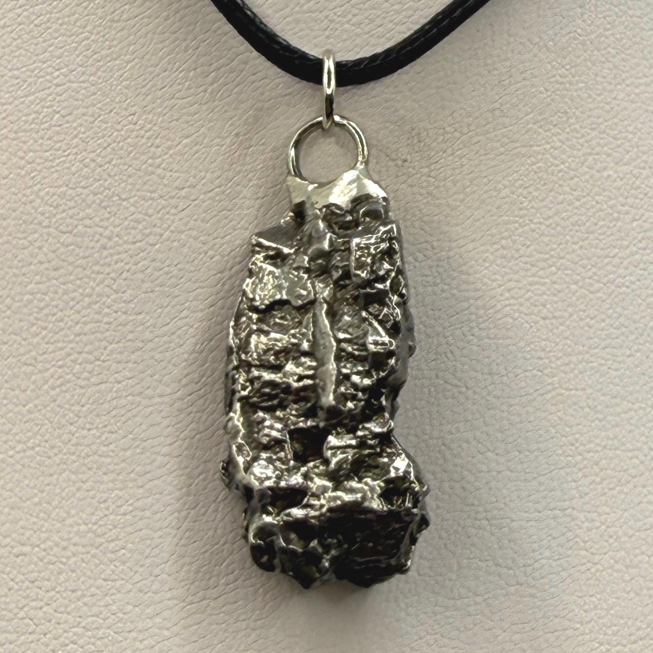Beautiful Meteorite Campo del Cielo Pendant, 14.64 Grams, Astronomy Gift, Authentic Meteorite, Meteorite Jewelry, Meteorite Pendant, COA