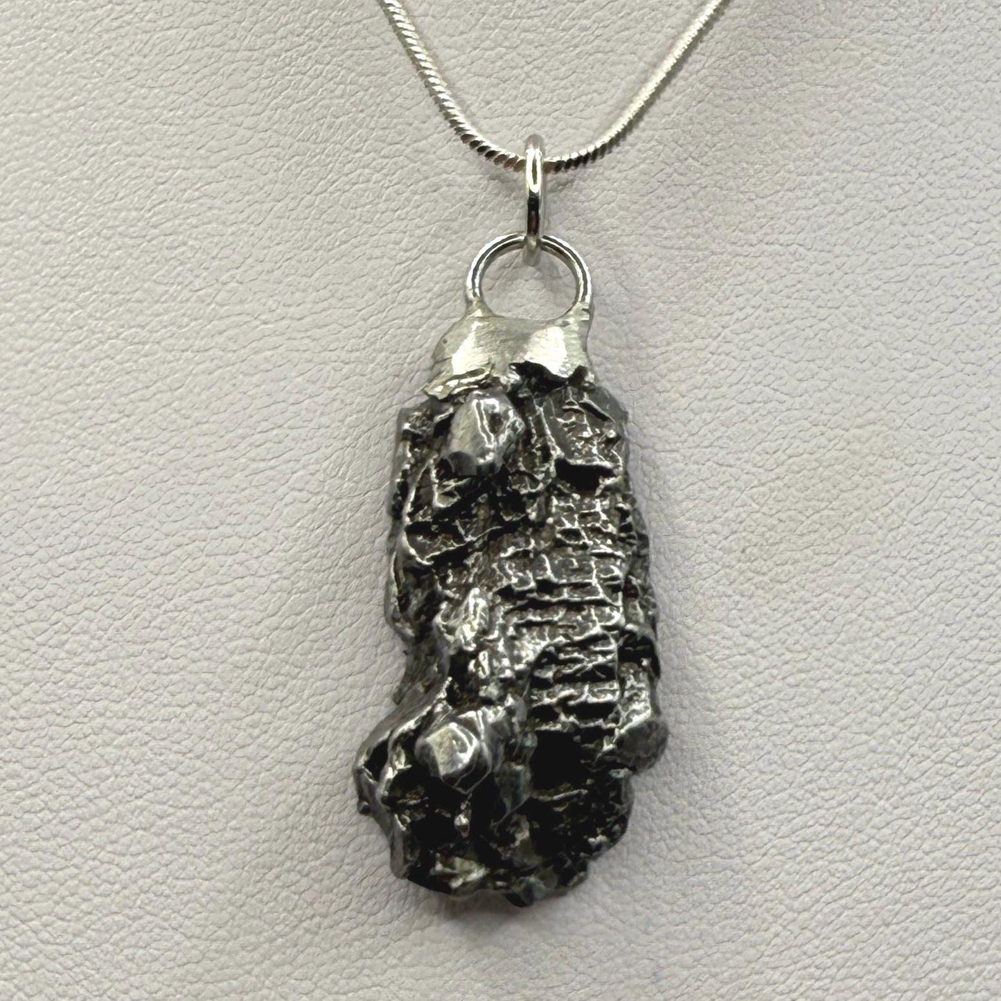 Beautiful Meteorite Campo del Cielo Pendant, 14.64 Grams, Astronomy Gift, Authentic Meteorite, Meteorite Jewelry, Meteorite Pendant, COA