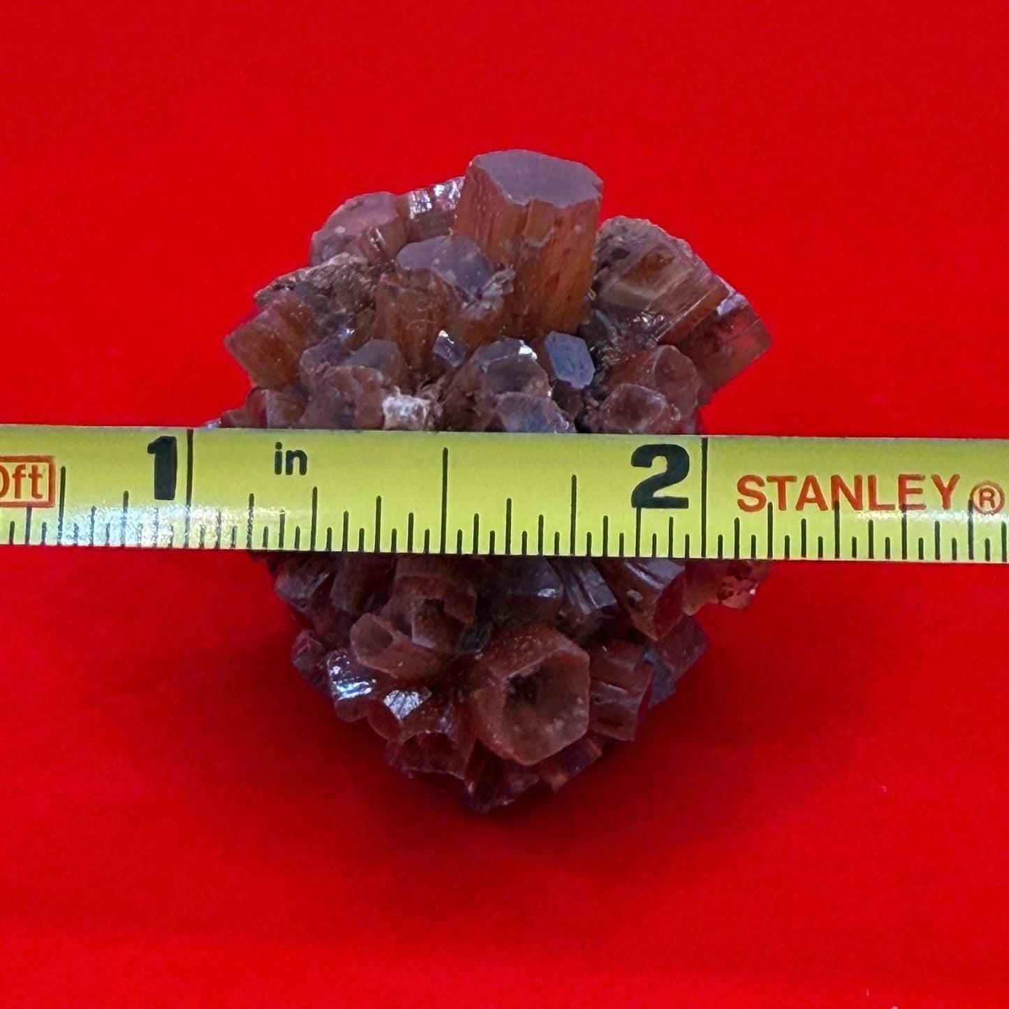 Raw Aragonite Crystal Cluster from Morocco, Natural Red Brown Aragonite, Root Chakra, Earthy Healing Stone, 35.23 Grams, Mineral Specimen