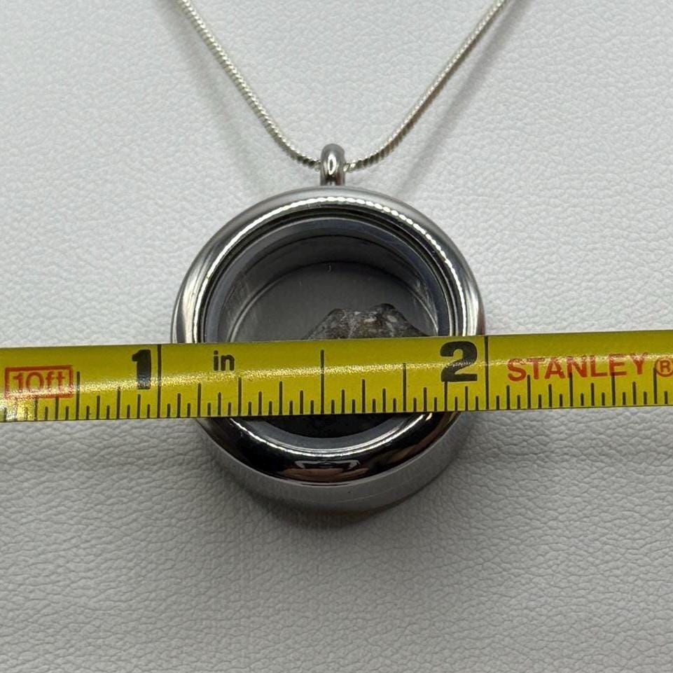 Moon|Lunar Meteorite Pendant, NWA 13974, Feldspathic Breccia, Moon Meteorite, Meteorite Collection, Lunar Feldspathic Breccia, 1.45 grams