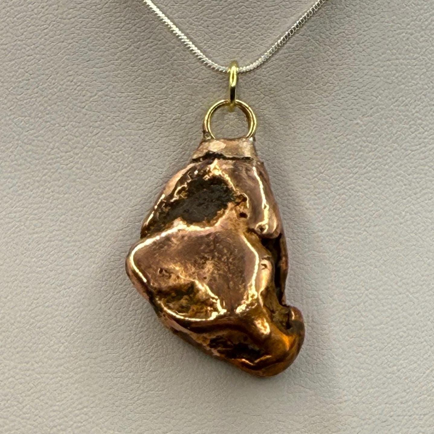 Copper Nugget Pendant, Copper Pendant, Michigan Copper, Michigan Float Copper, Handmade Pendant, Michigan Gift, Copper Jewelry, 20.41 grams