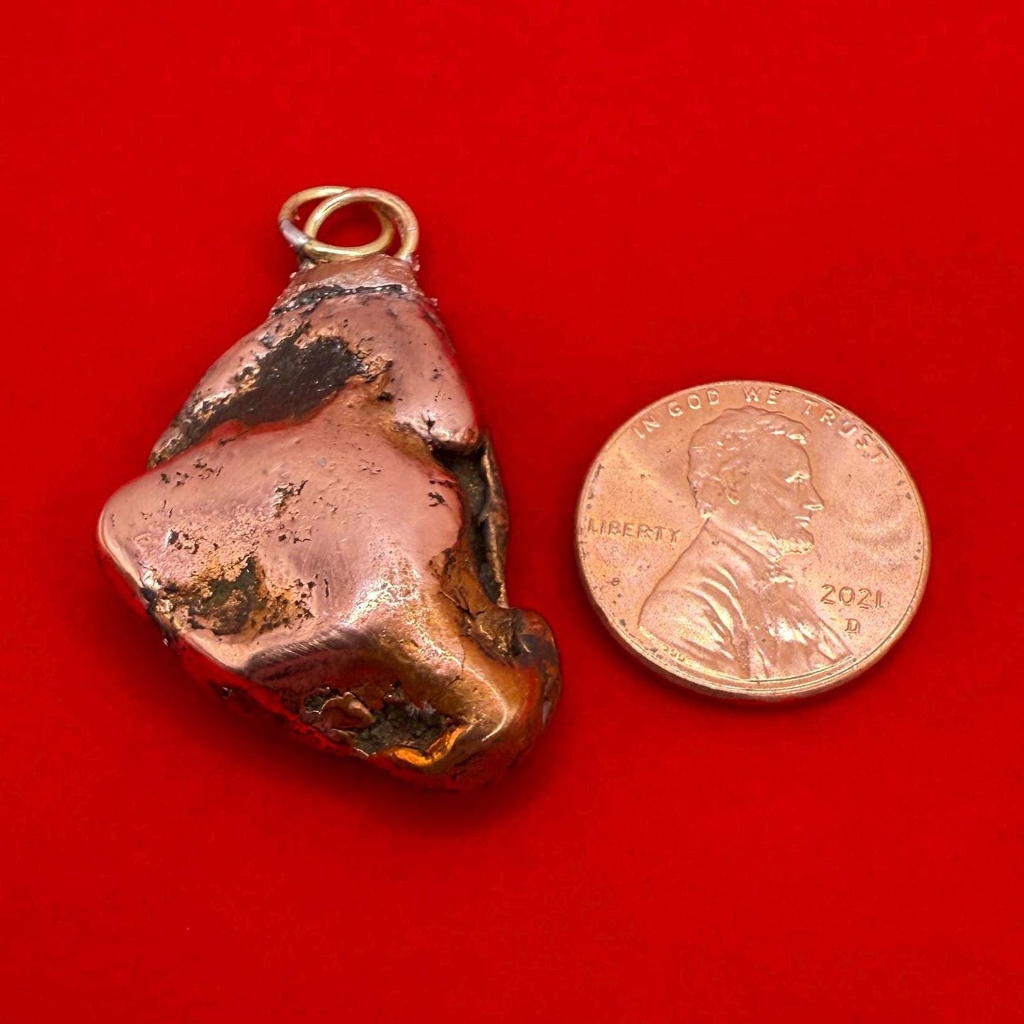 Copper Nugget Pendant, Copper Pendant, Michigan Copper, Michigan Float Copper, Handmade Pendant, Michigan Gift, Copper Jewelry, 20.41 grams