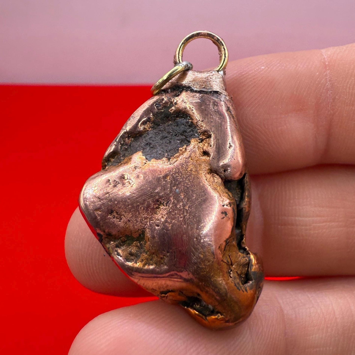 Copper Nugget Pendant, Copper Pendant, Michigan Copper, Michigan Float Copper, Handmade Pendant, Michigan Gift, Copper Jewelry, 20.41 grams