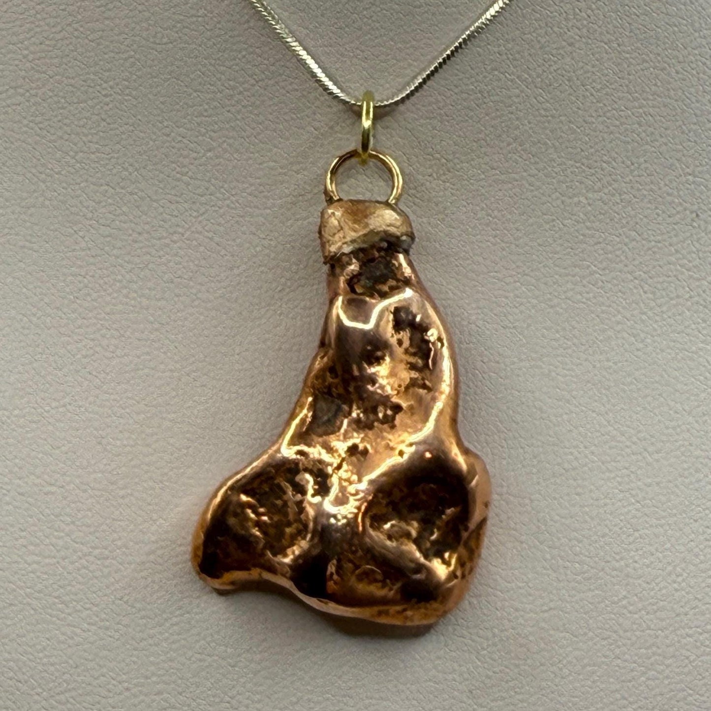 Copper Nugget Pendant, Copper Pendant, Michigan Copper, Michigan Float Copper, Handmade Pendant, Michigan Gift, Copper Jewelry, 33.90 grams