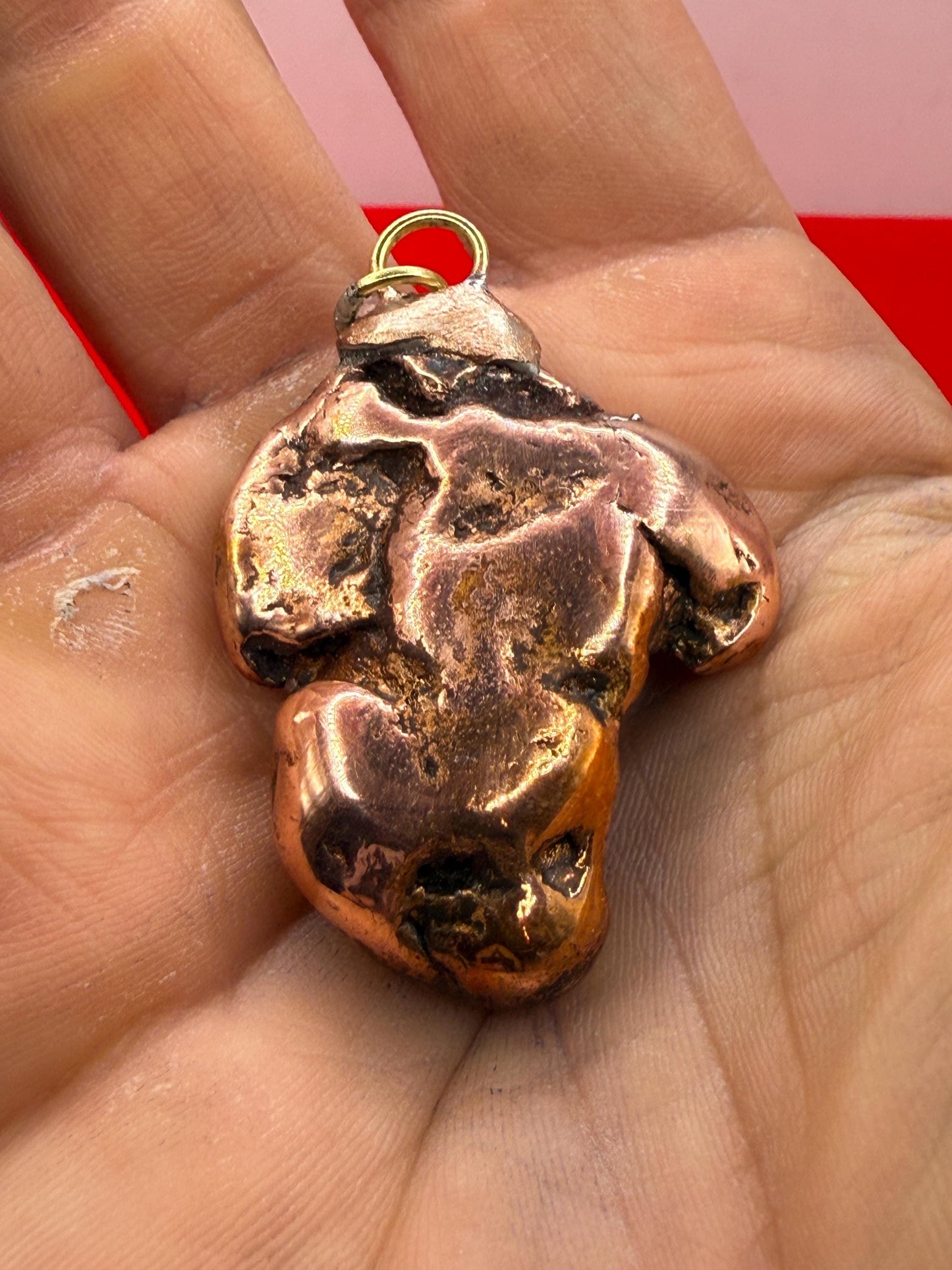 Copper Nugget Pendant, Copper Pendant, Michigan Copper, Michigan Float Copper, Handmade Pendant, Michigan Gift, Copper Jewelry, 38.95 grams