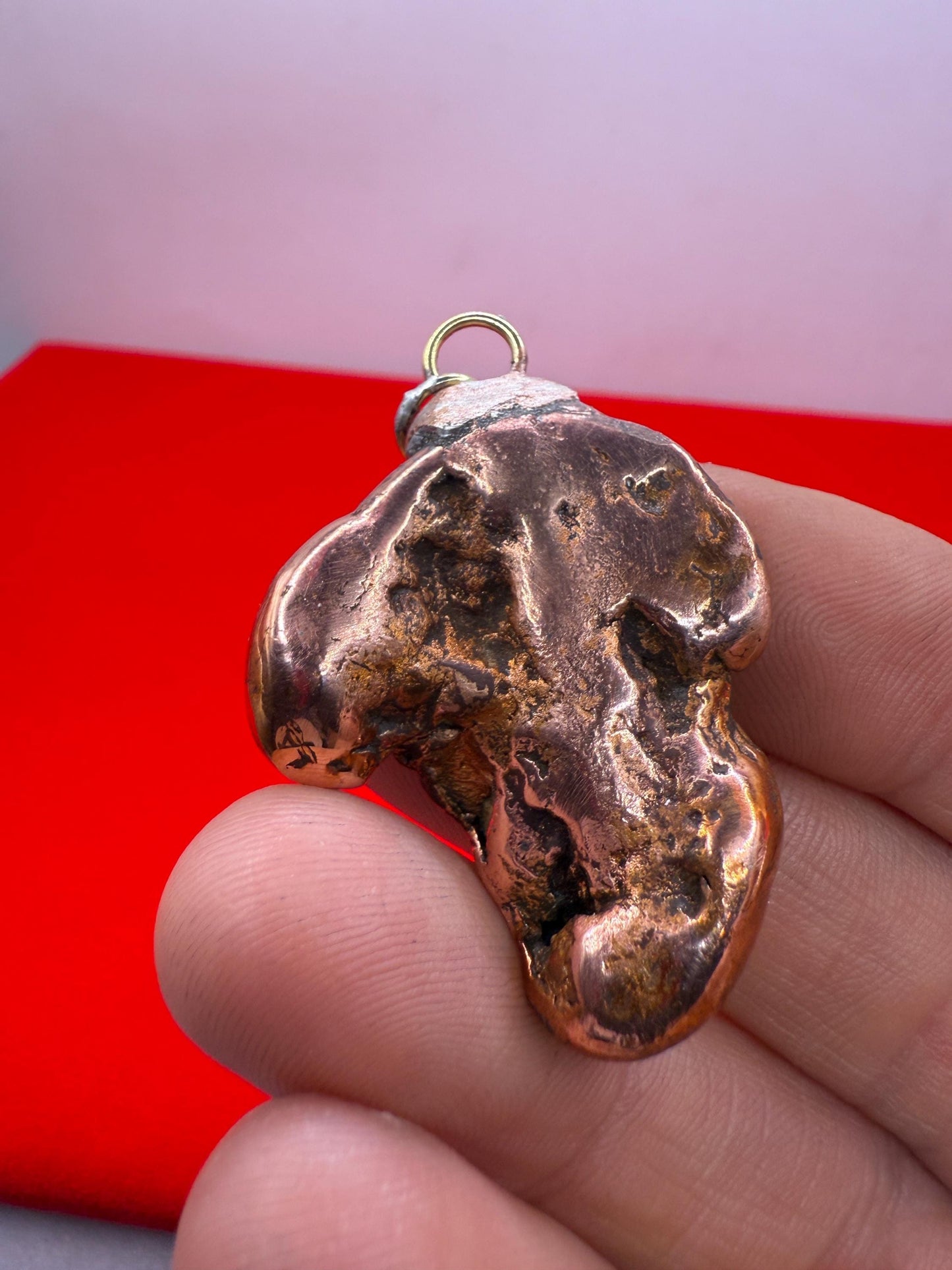 Copper Nugget Pendant, Copper Pendant, Michigan Copper, Michigan Float Copper, Handmade Pendant, Michigan Gift, Copper Jewelry, 38.95 grams