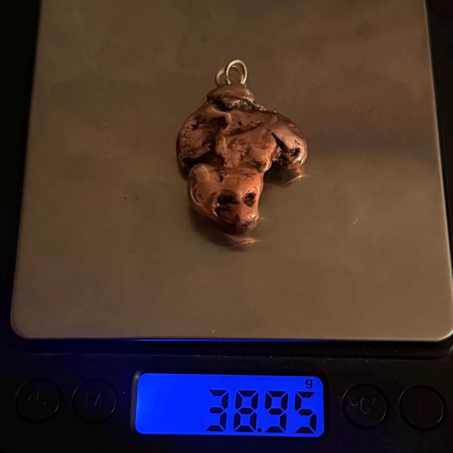 Copper Nugget Pendant, Copper Pendant, Michigan Copper, Michigan Float Copper, Handmade Pendant, Michigan Gift, Copper Jewelry, 38.95 grams