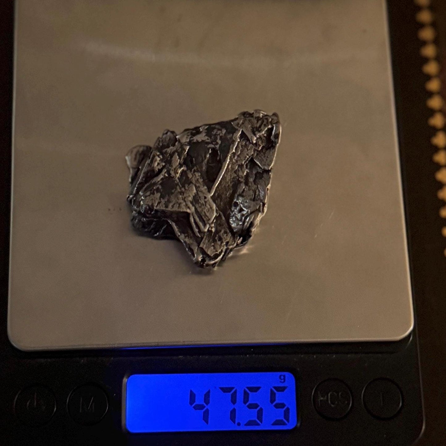 Beautiful Aletai Meteorite Specimen, 47.55 grams, COA, Meteorite Collection, Astronomy Gift, Authentic Iron Meteorite, Space Gift, Space