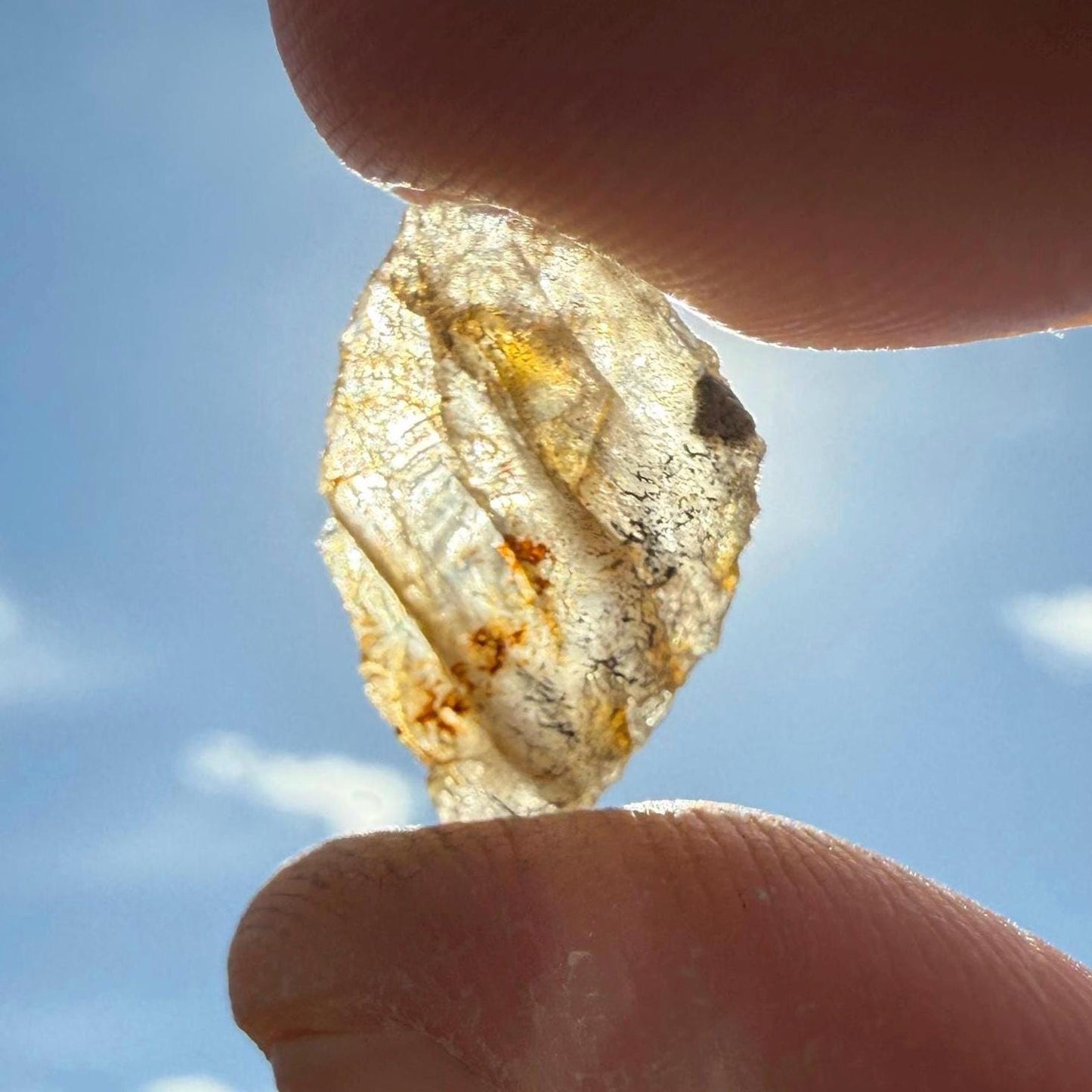 Rare Golden Brazilian Phenacite Crystal 0.85g, 4.25 carats, High-Vibration Energy Stone, Spiritual Growth, Transformation, and Meditation